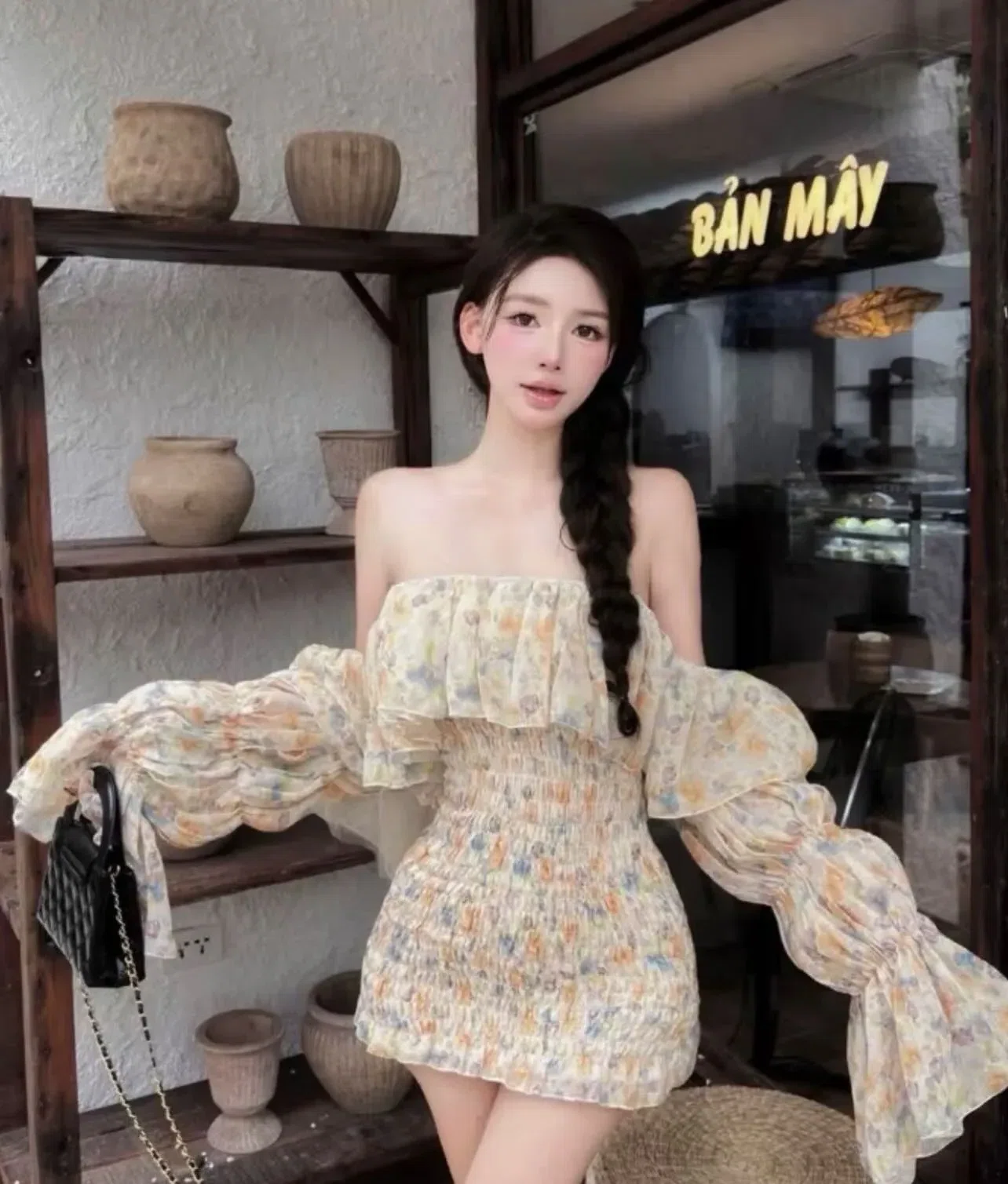 ĐẦM NHÚN BODY TRỄ VAI 2
