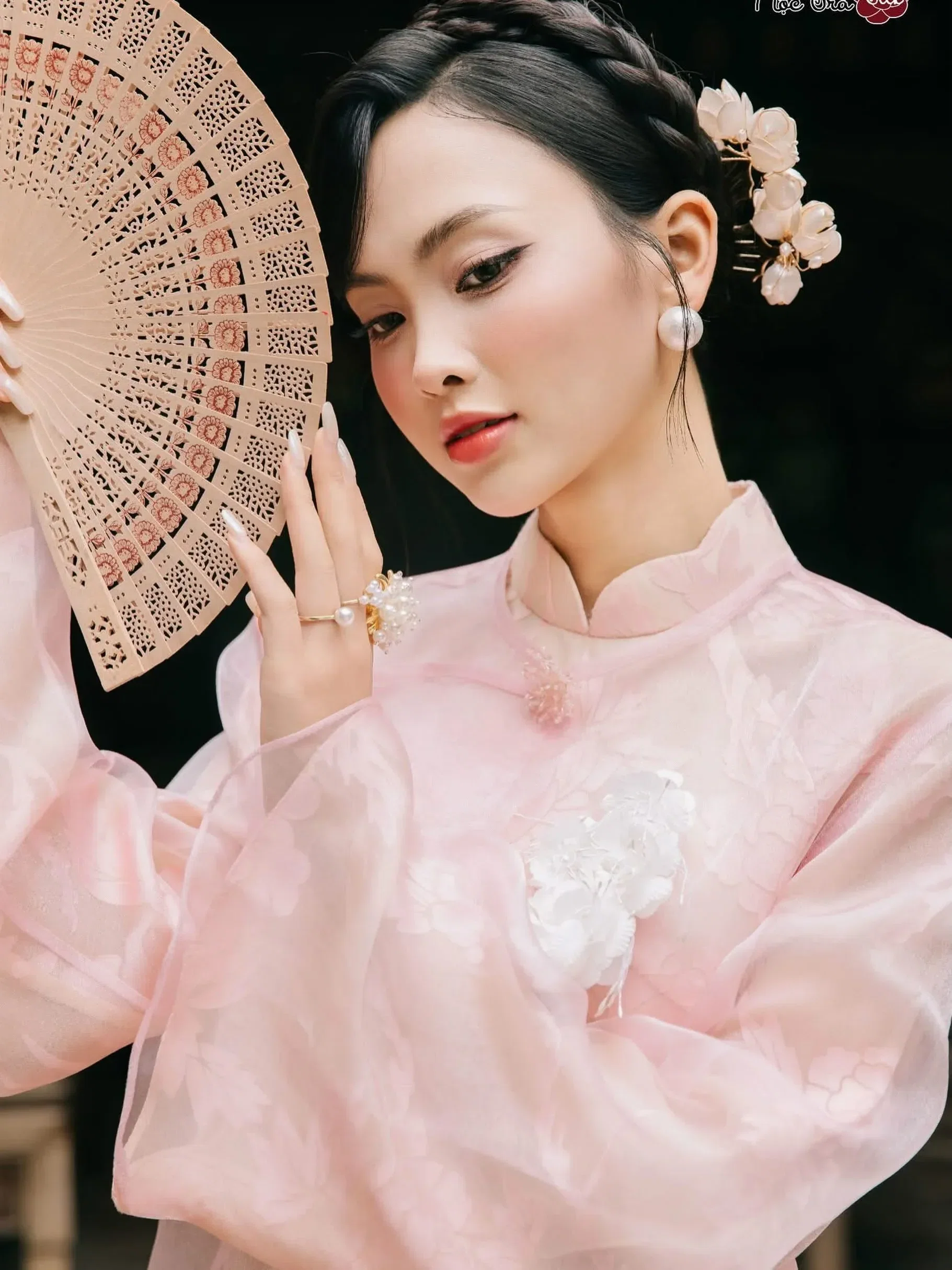 MỘC TRÀ ÁO DÀI VŨ HOA PHẤN size M fit S,M 1