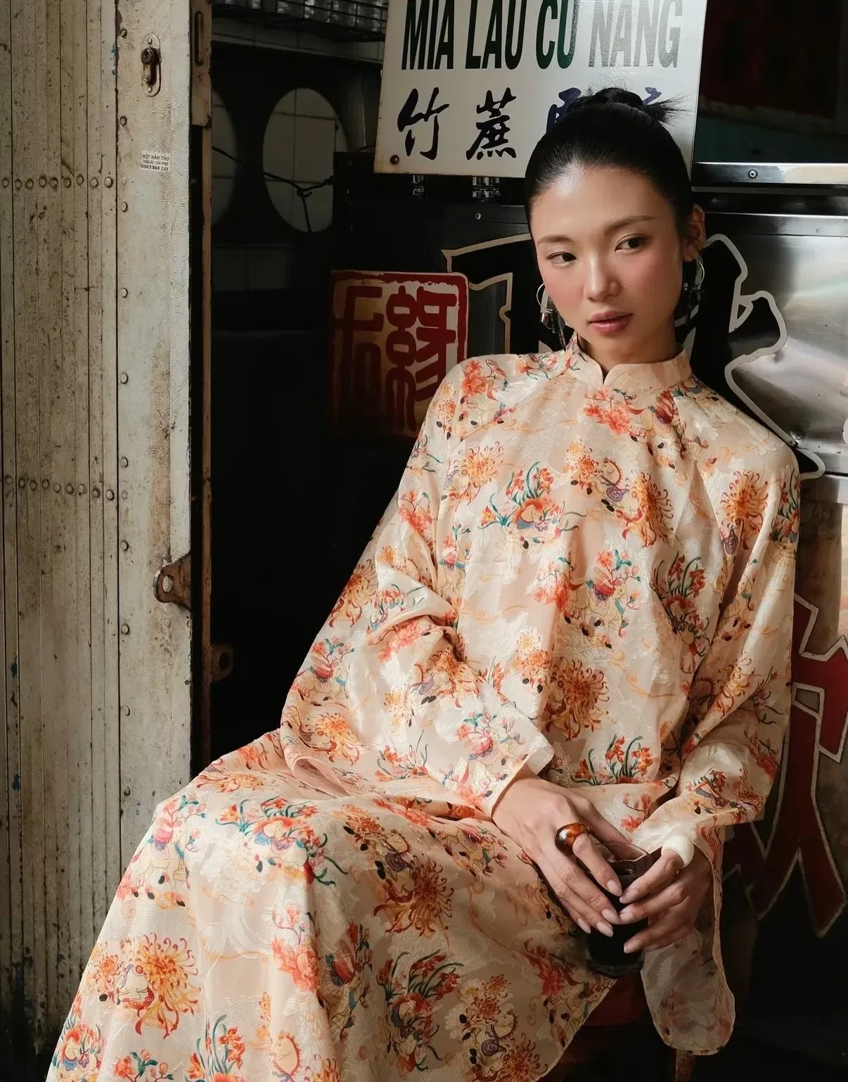 Áo dài Kim Thi Mã - size L form fit M, L 6