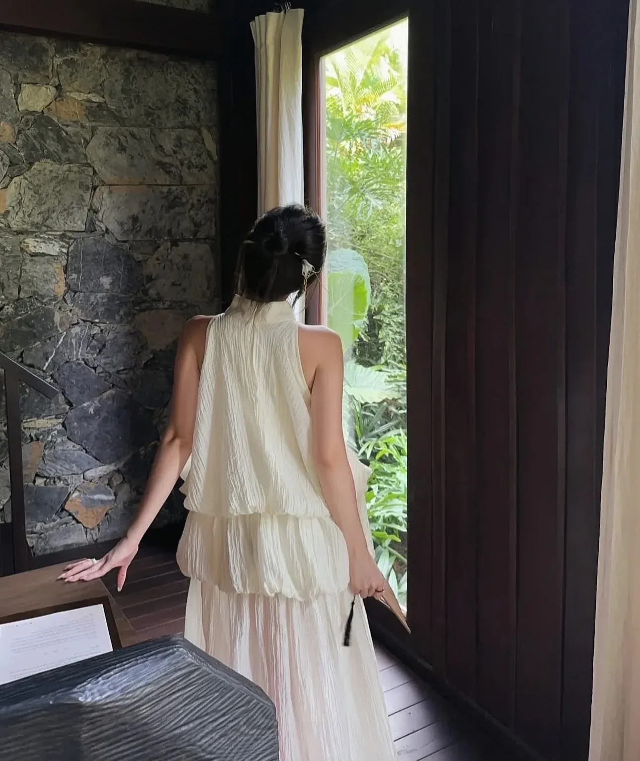 Đầm Bích kem - size L (ngực 88-92) 9