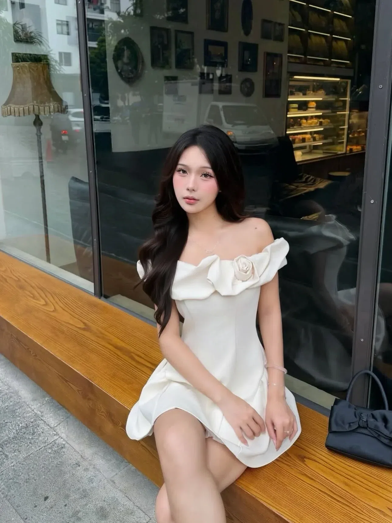 Those Studios V556 Elize Dress Đầm trễ vai xếp nhún Those 3