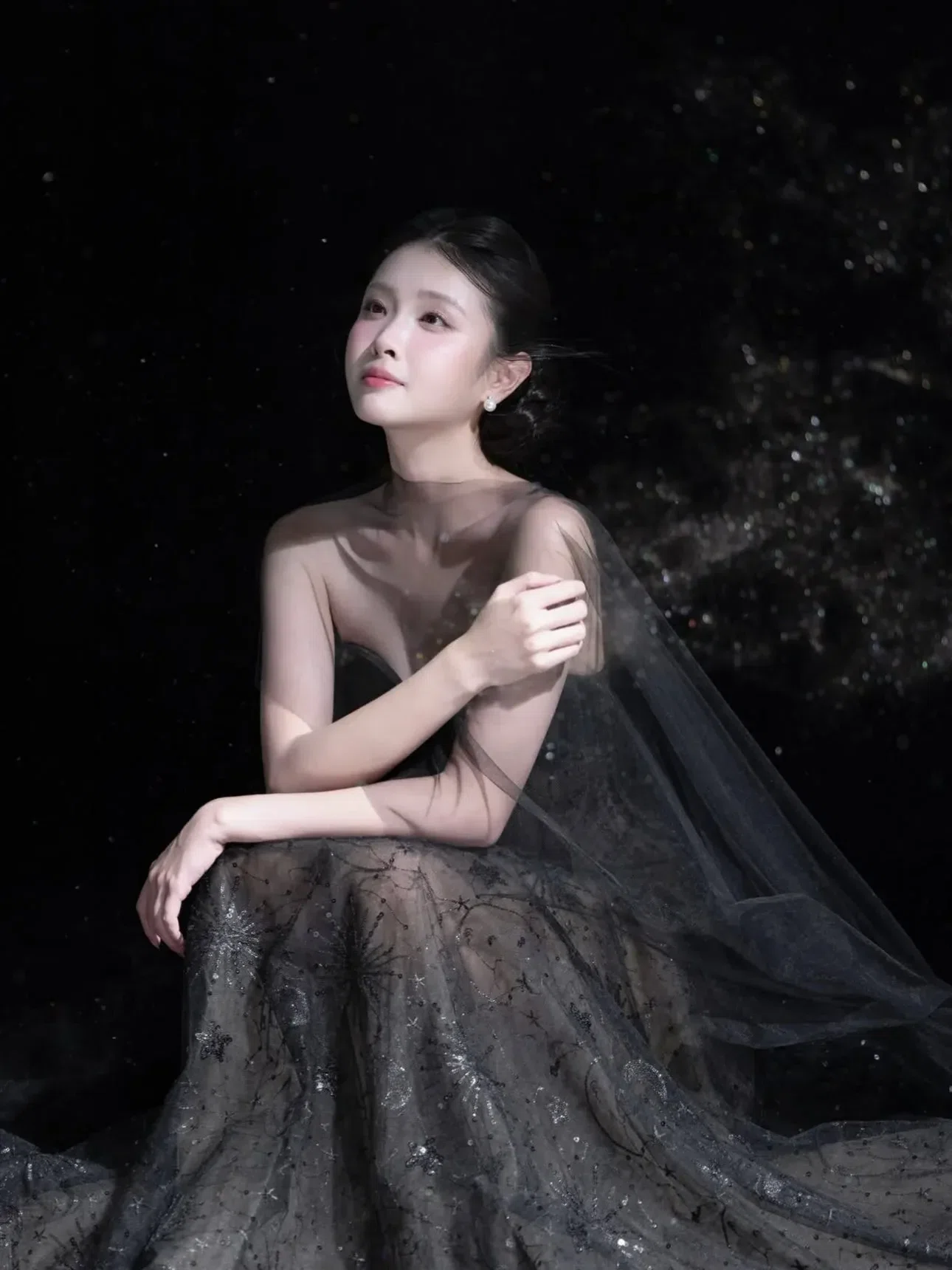 Chouchou ~ Size S Váy kim sa choàng ĐEN 1