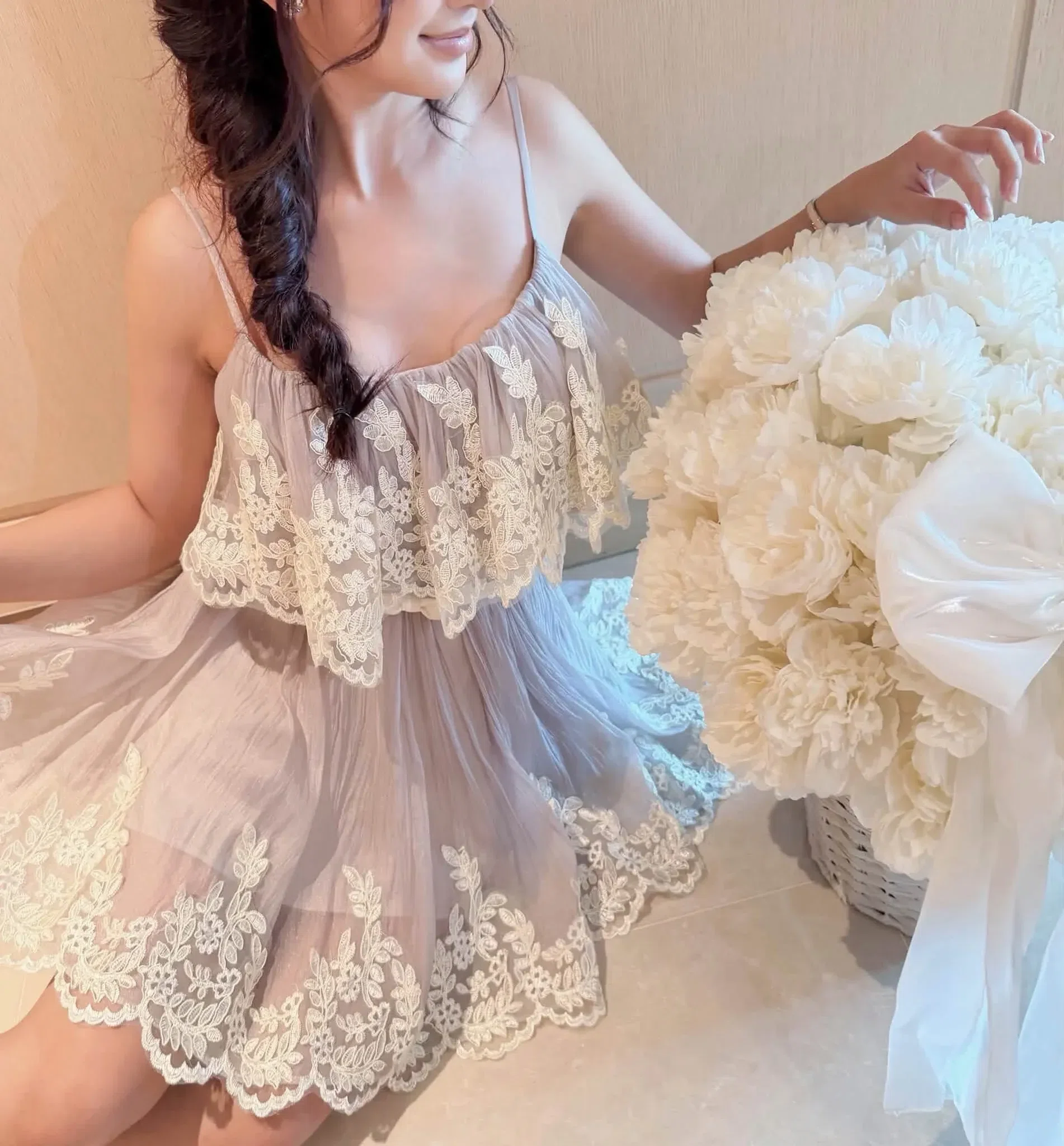 Ophelia Dress - size 2 (tím tro) 3