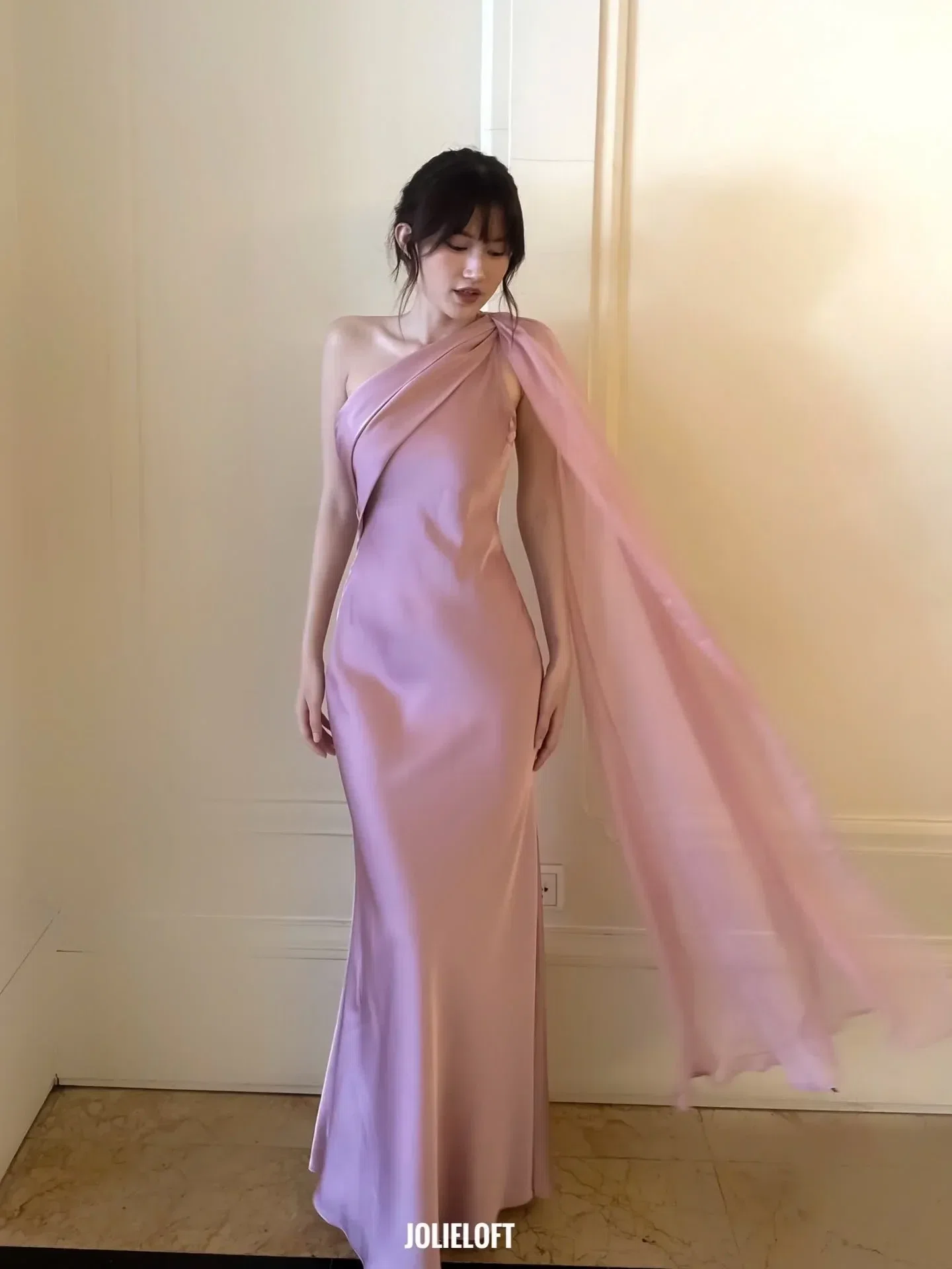 @jolie.loft ~ SIZE S V596 Violet Dress Váy lụa hồng Jolieloft 3