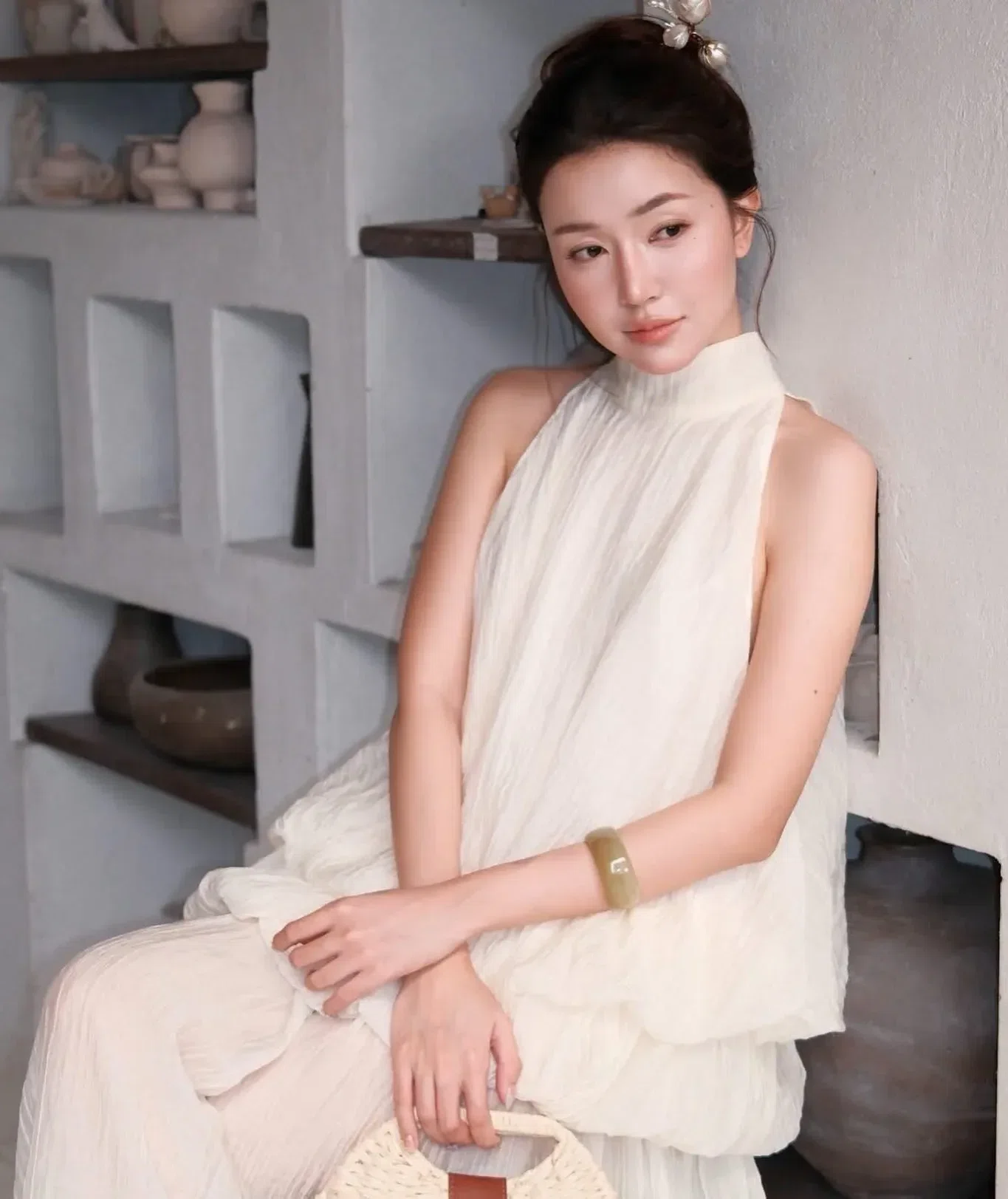 Đầm Bích kem - size L (ngực 88-92) 19