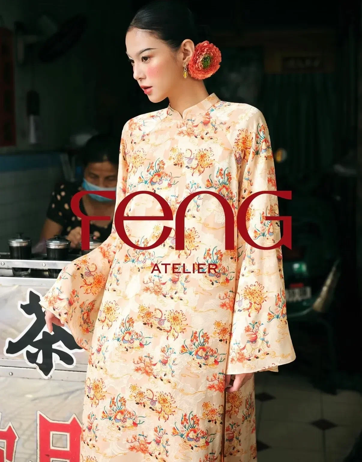 Áo dài Kim Thi Mã - size L form fit M, L 4