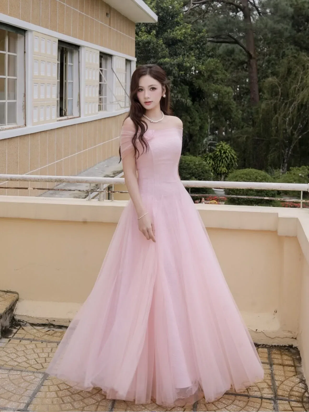 V570-571 Aurora Dress tiela hồng 6