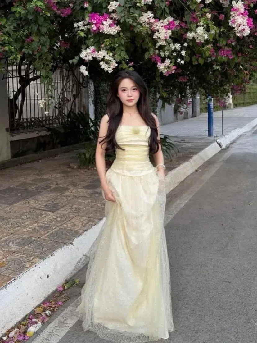 Vibe tui theo đuổi đây rồii ~𝐁𝐫𝐚𝐧𝐝:@ameliee_official V492 Lynette Dress kim sa XANH SIZE S 1