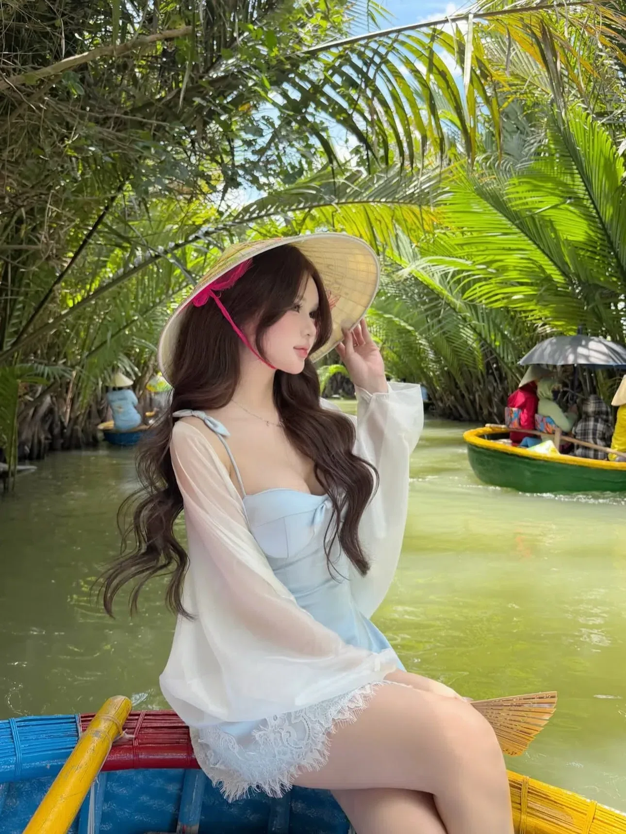 Amelie V657 - 675 Hecate Váy lụa xanh 5