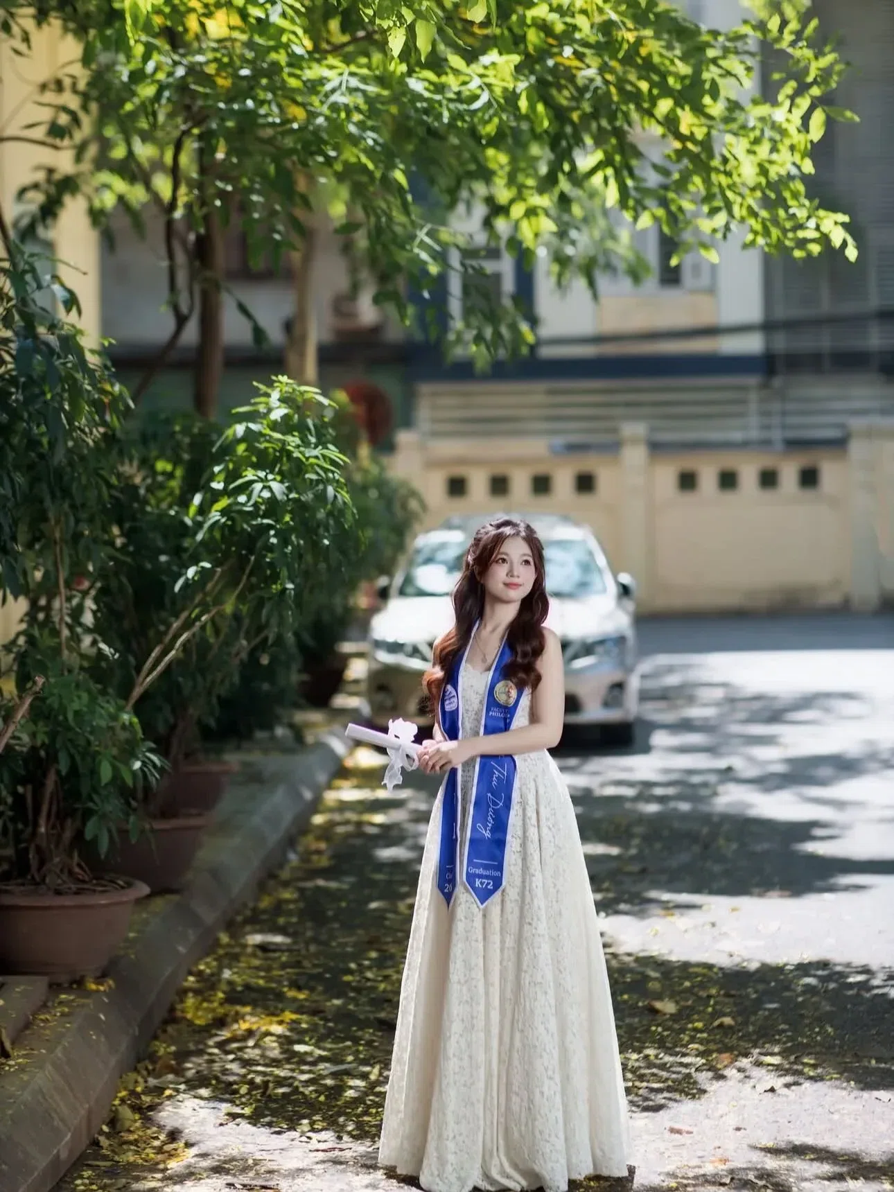 V487 AULERA đầm ren hoa đính kết 7