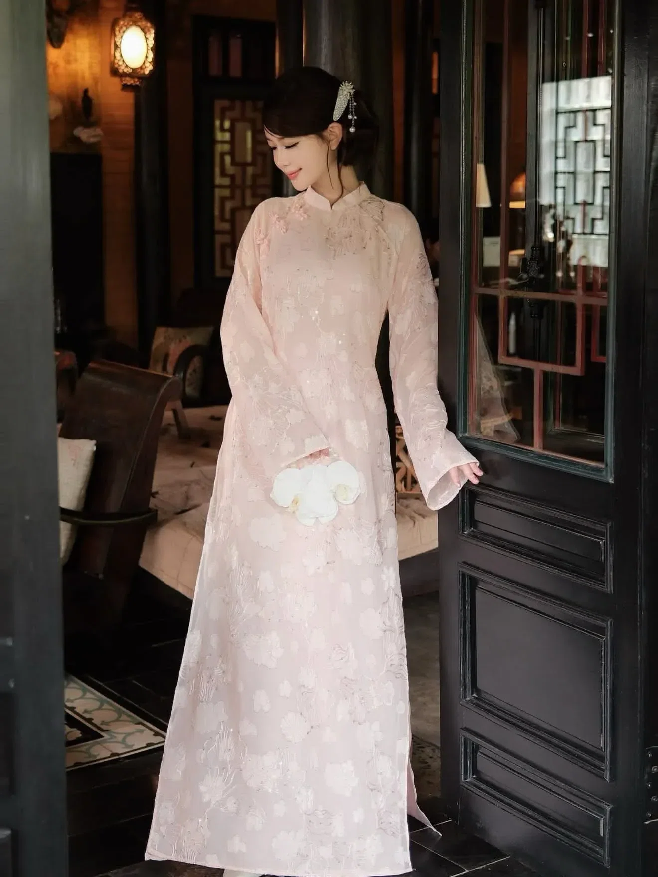 Áo dài chính chủ gia 🌰 tội gì mua gần chẹooo 🎀 8