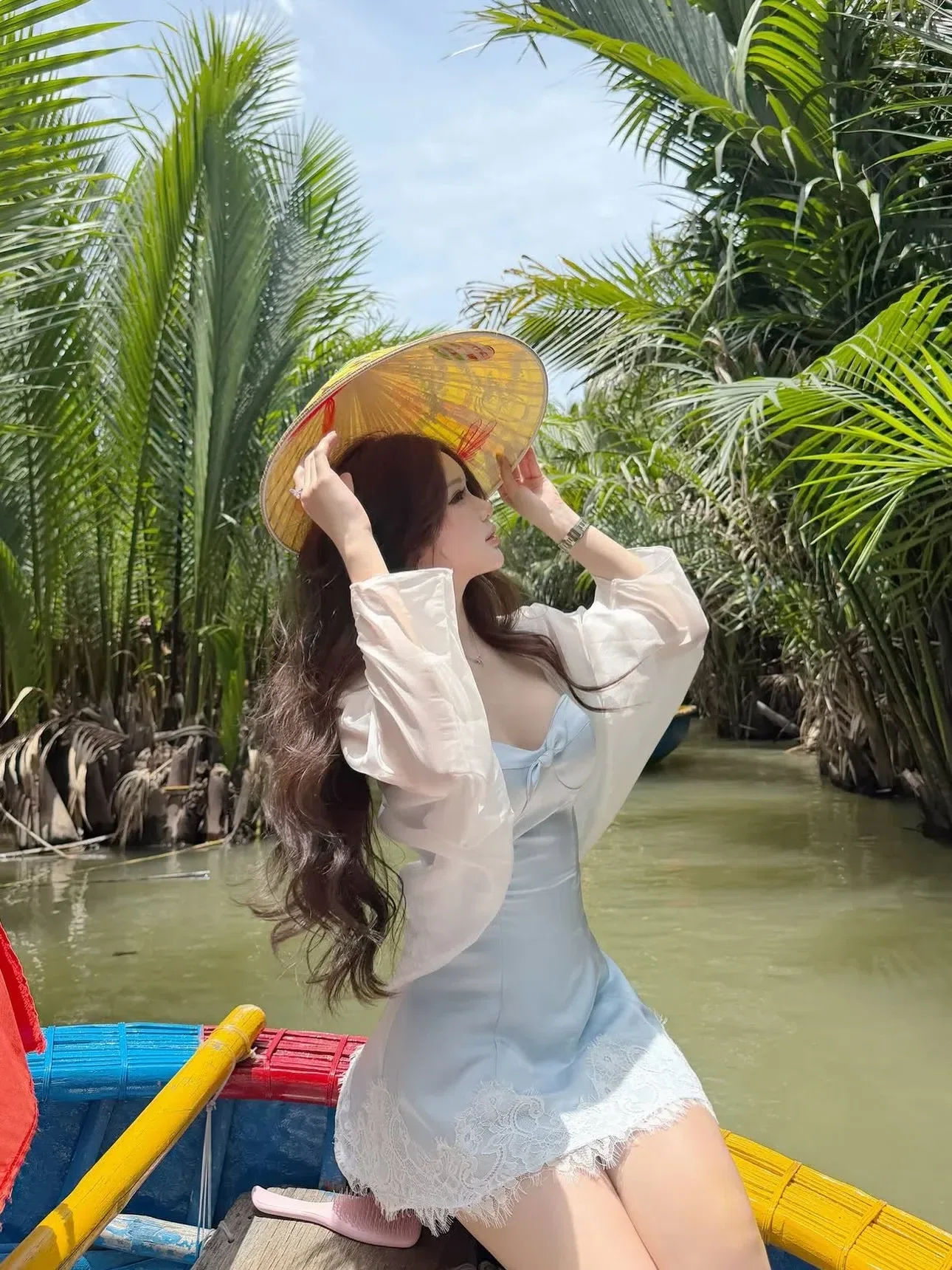 Amelie V657 - 675 Hecate Váy lụa xanh 2