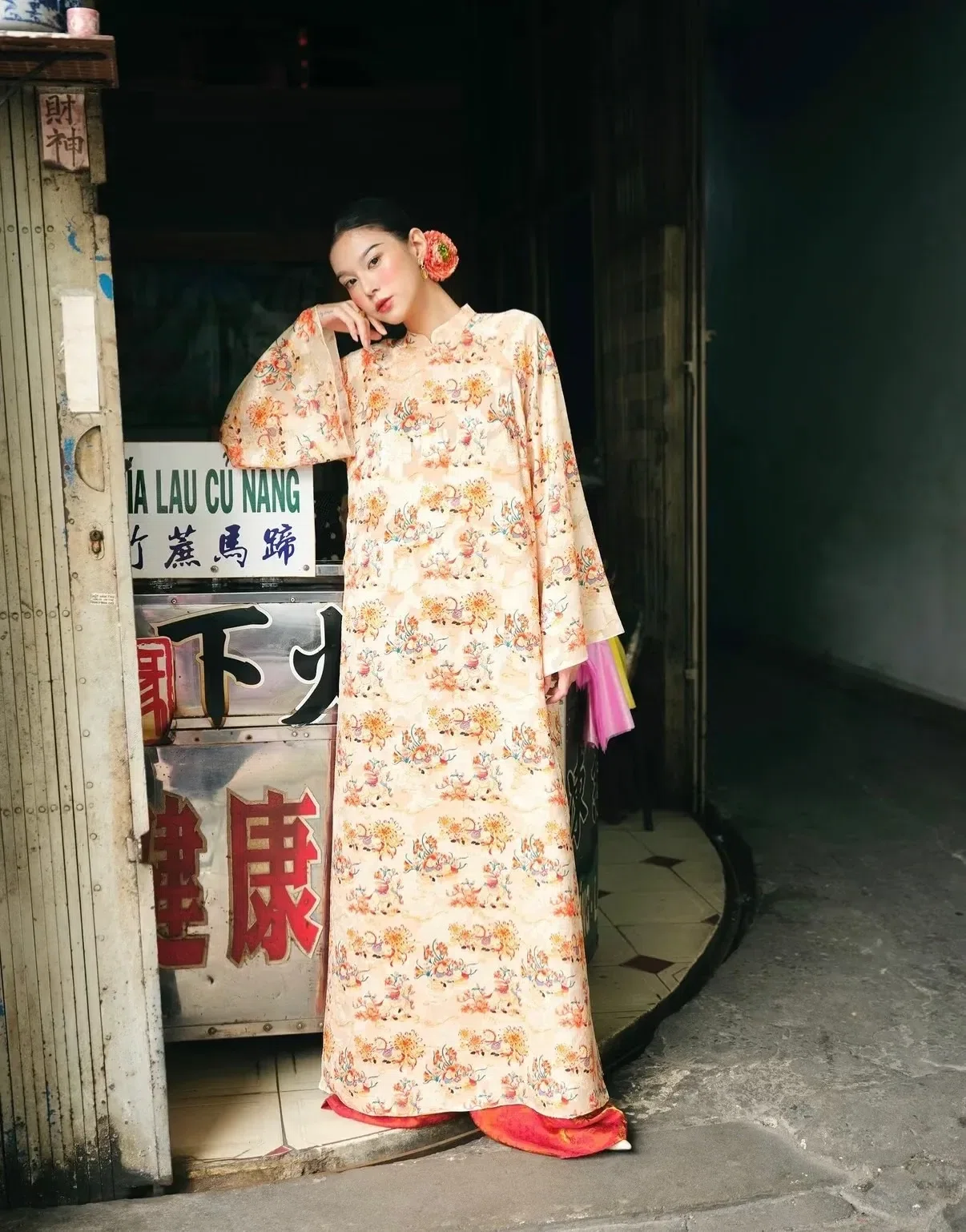 Áo dài Kim Thi Mã - size L form fit M, L 10