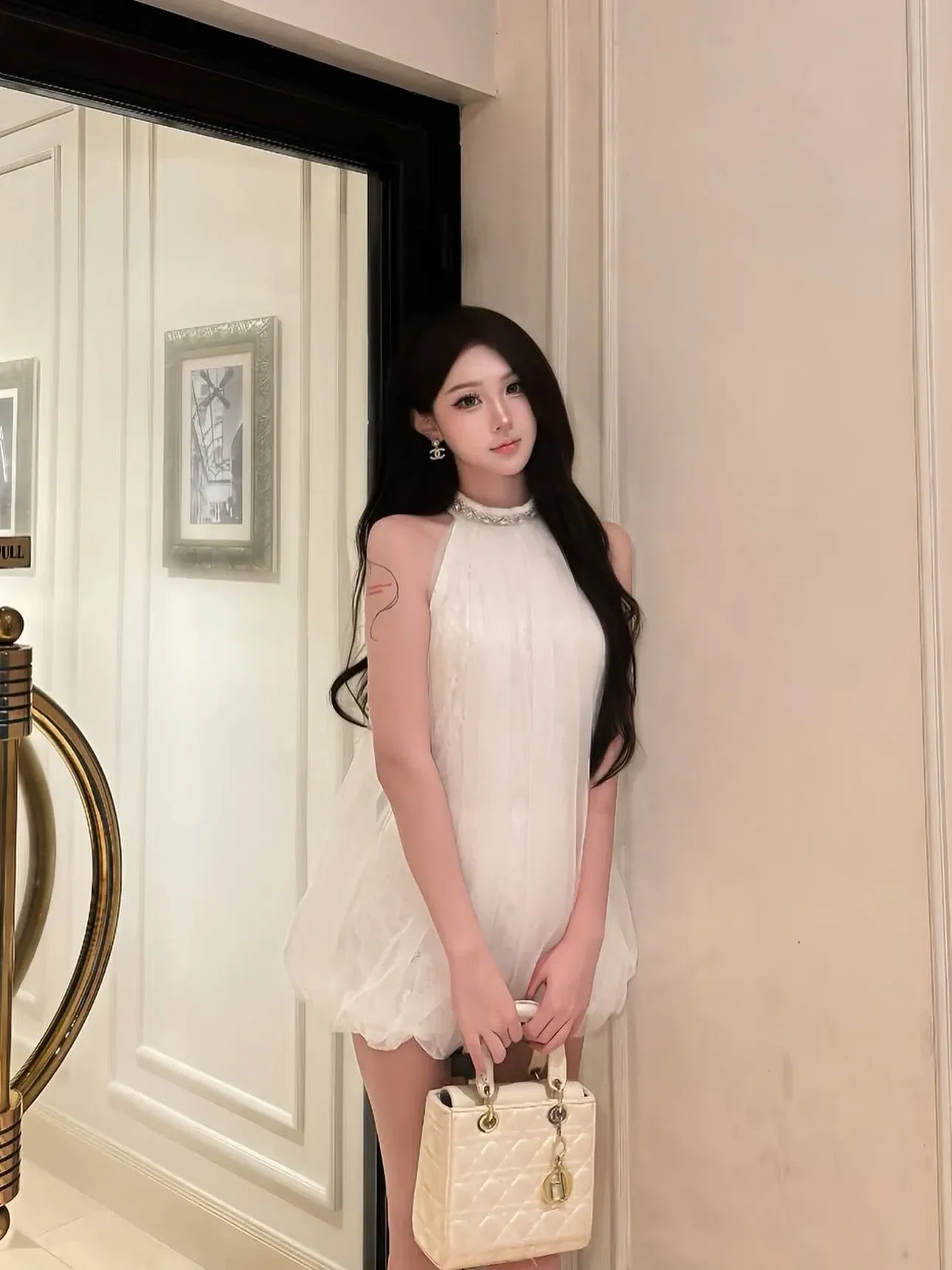 Váy yếm cổ đá size S 1