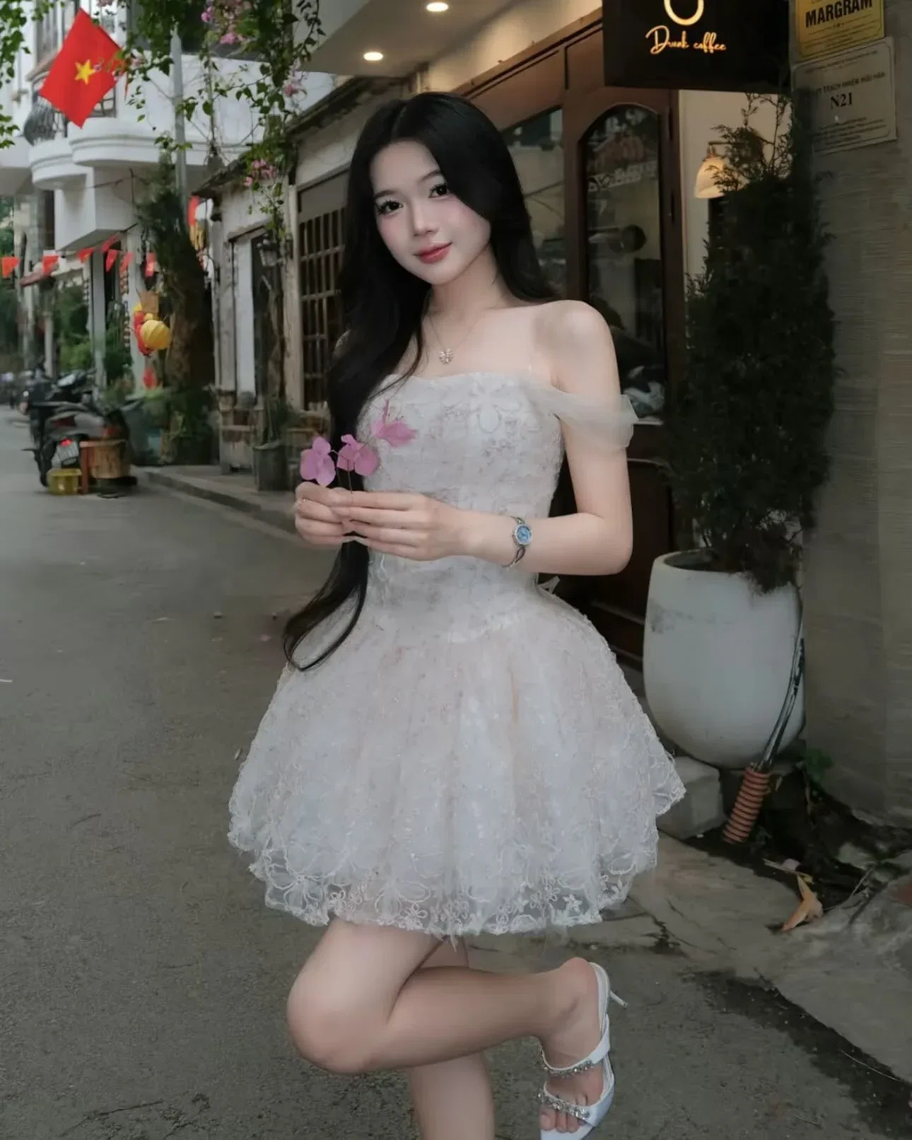 Váy mini ren 3D 3