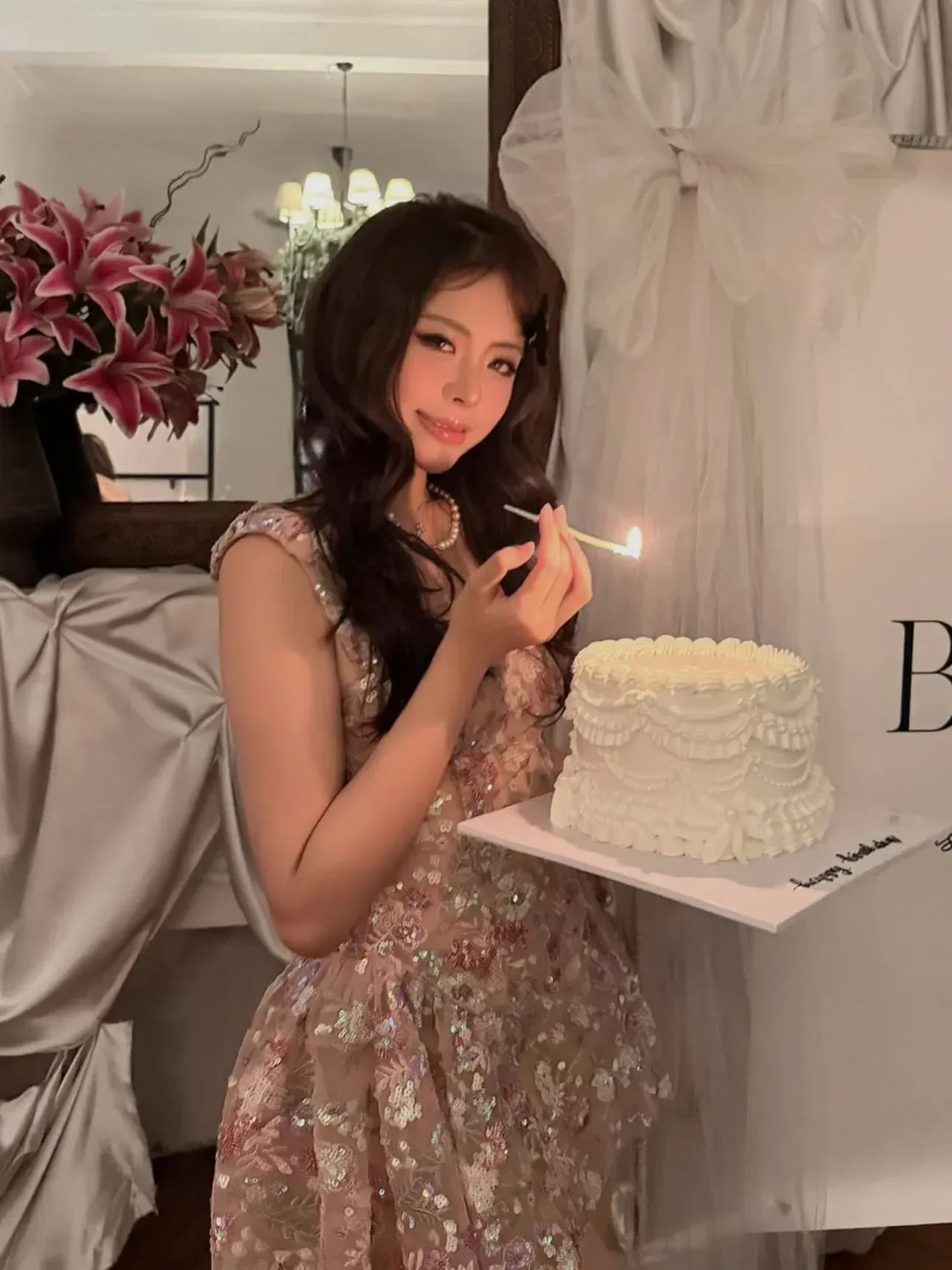 Thảobibi @thao_bibii V577 Đầm hoa kim sa 4