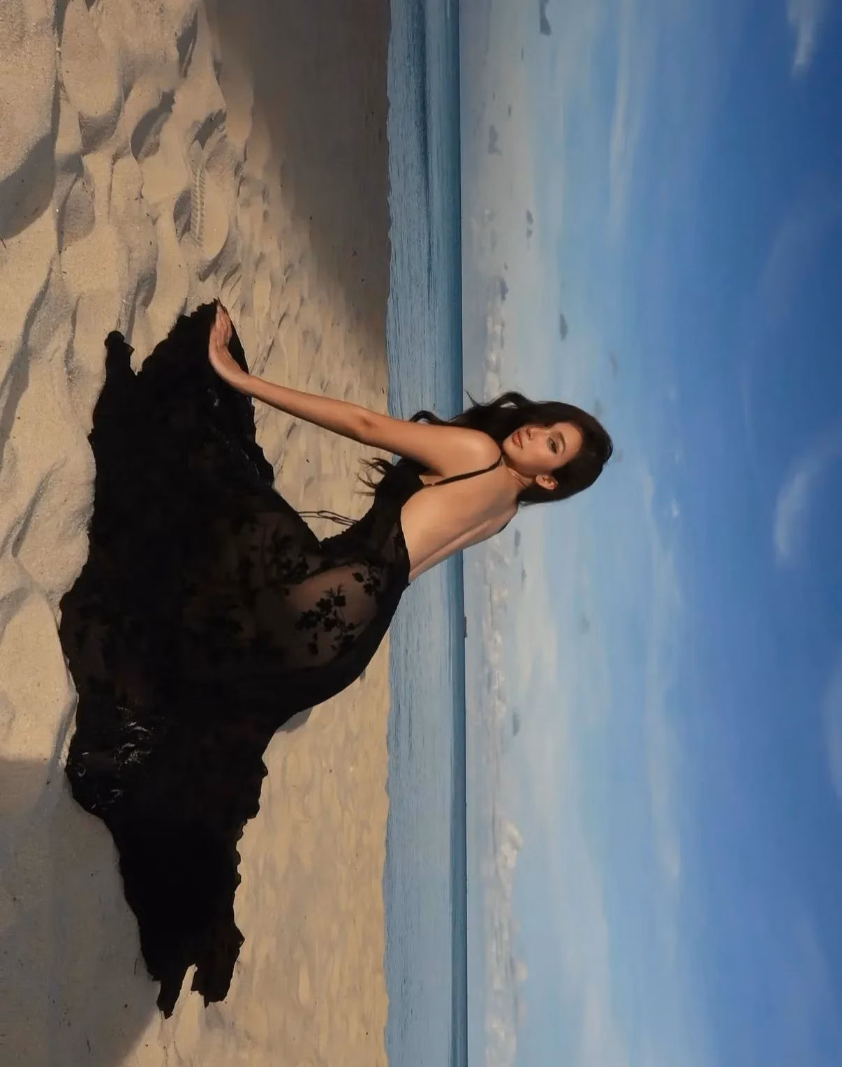 Black Swan 🦢 Black Rosie Dress - size M co giãn fit M, L 8