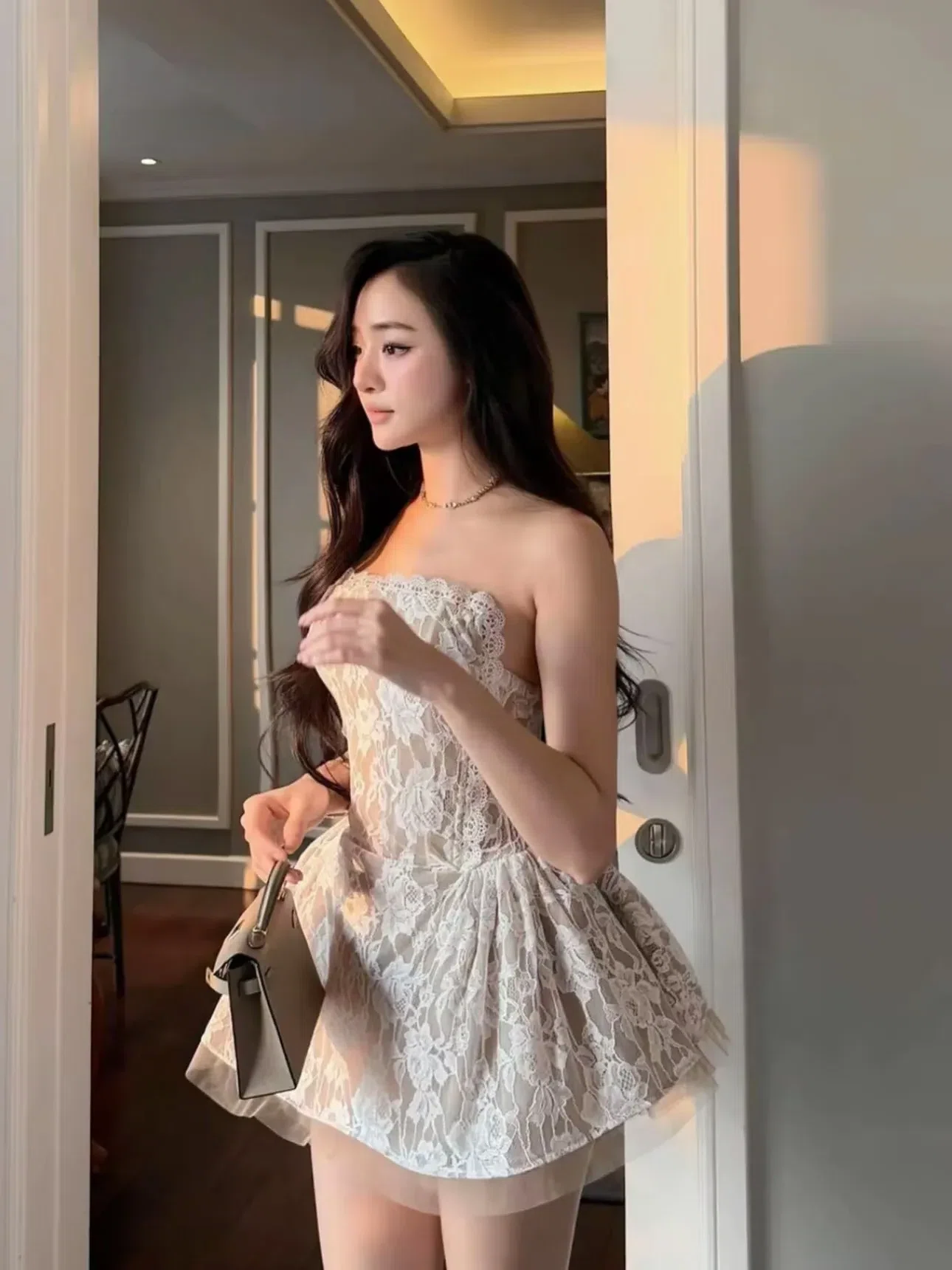 Choucouchou V644 Đầm cup ren viền Chou 5