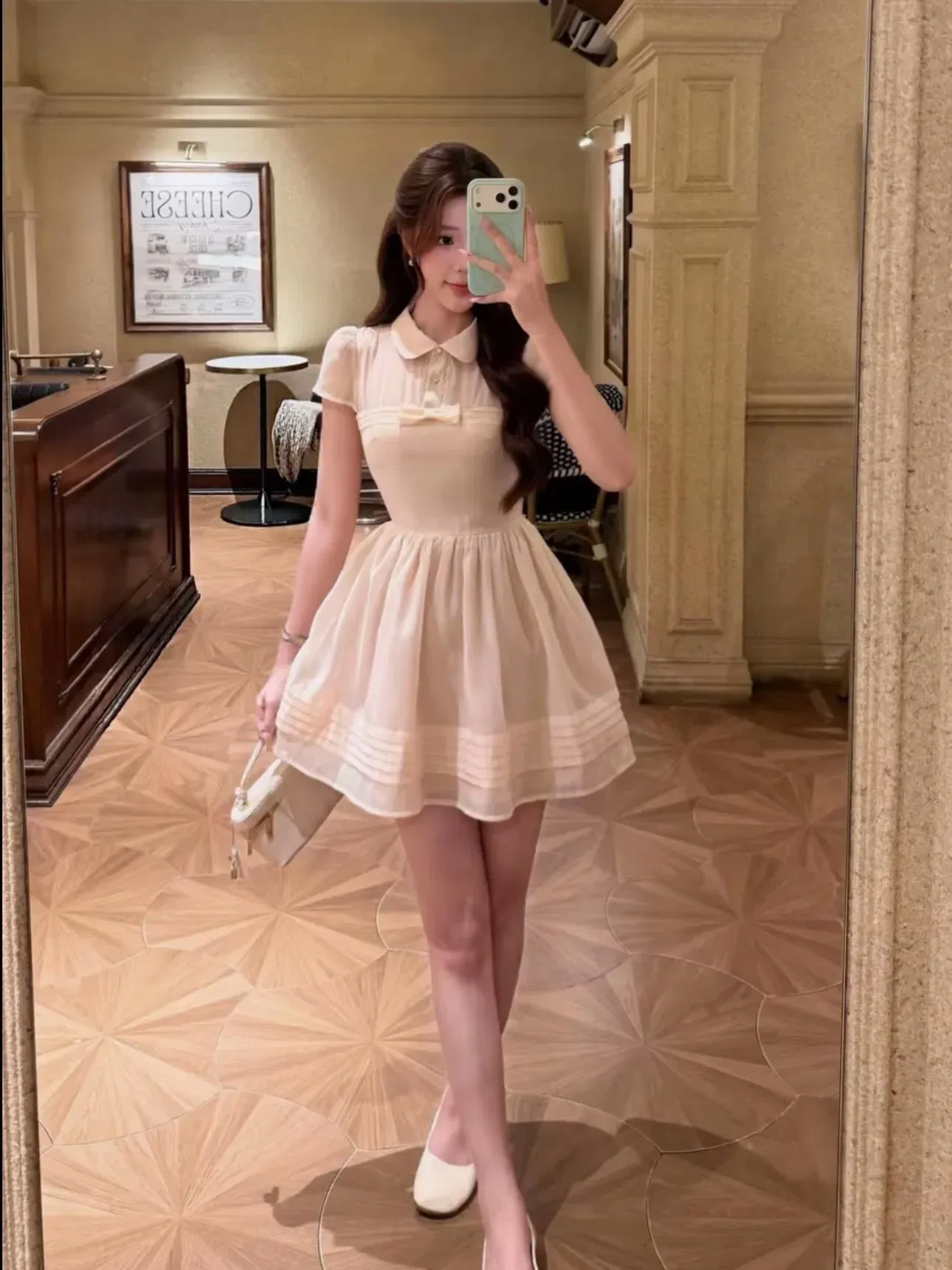 Será V632 Lucia Váy cổ sen 7