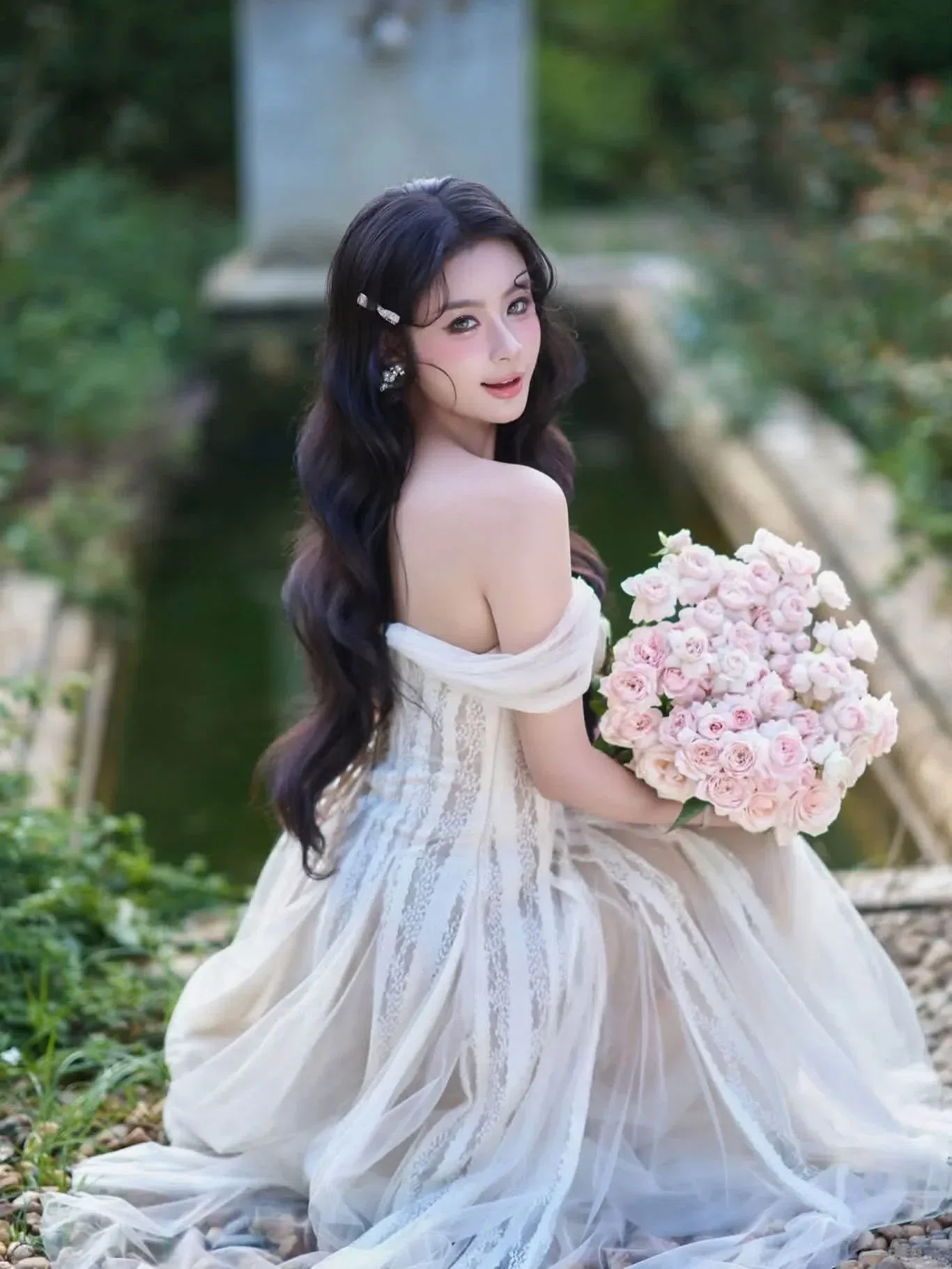 Sò Vintage @sovintage_house V586 CICELA Đầm ren trễ vai 4