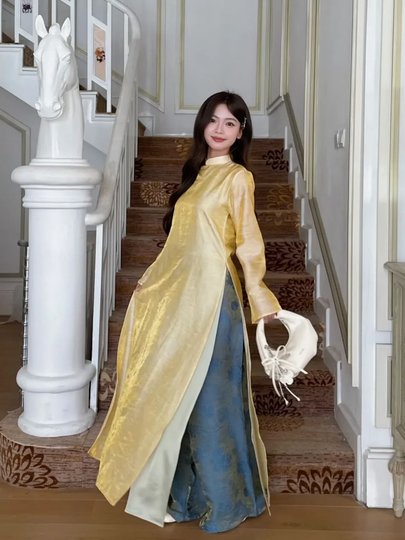 Wepretty - Áo dài TẰM size S 1