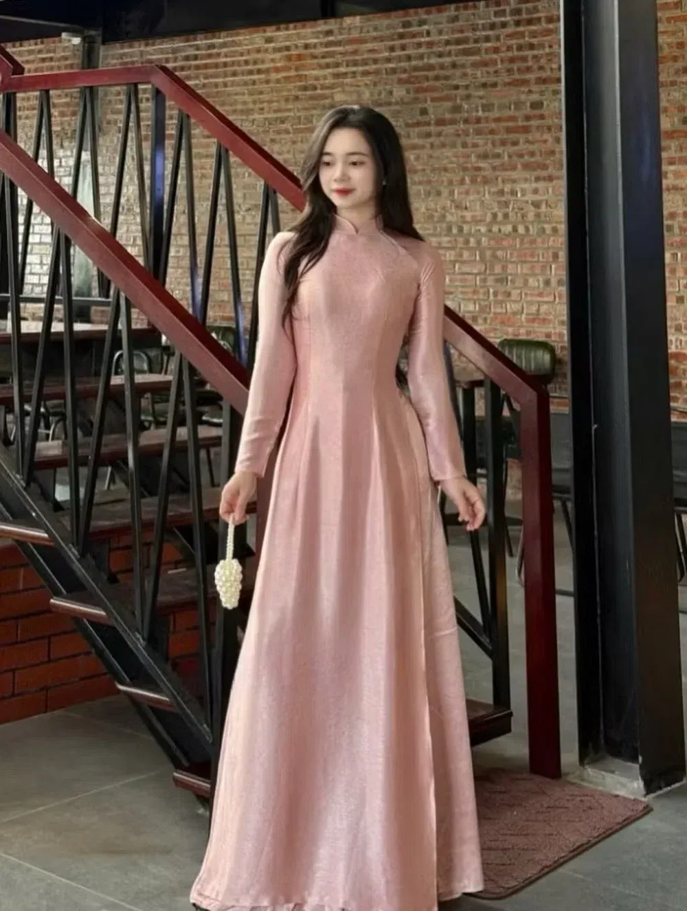 AD95-96 Áo dài Vân Diễm HỒNG size S, M 8