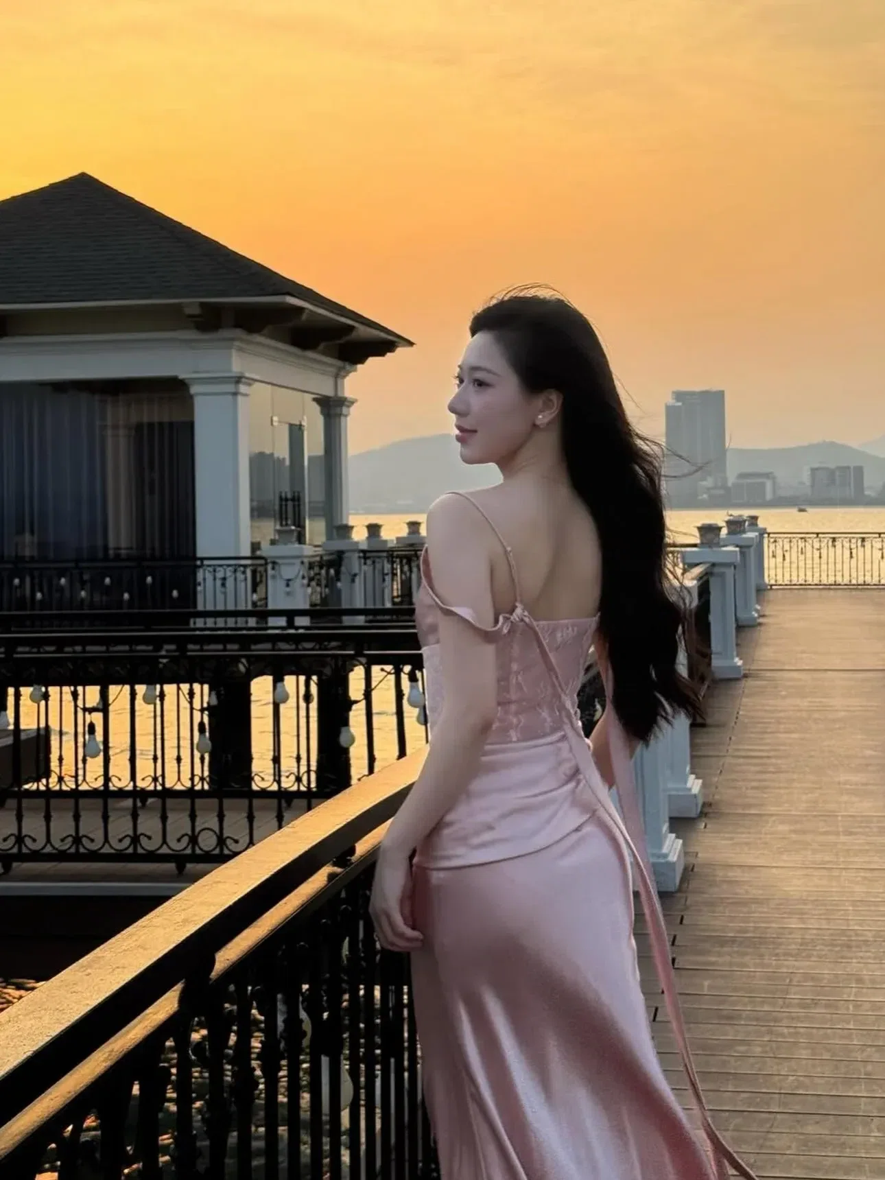 Brand: @thao_bibii, Item Name: Váy lụa HỒNG Tbb (có TRẮNG S) 6