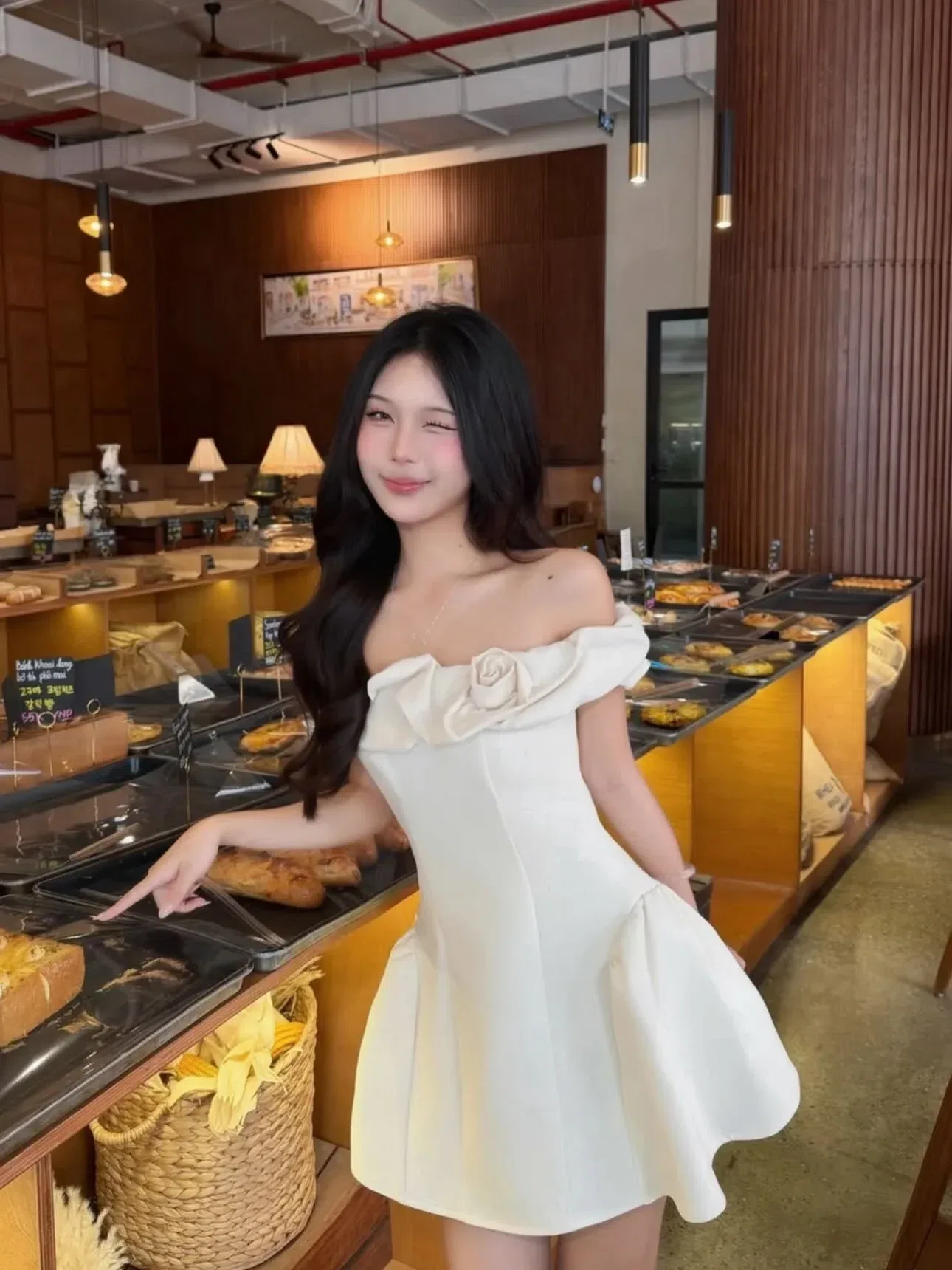 Those Studios V556 Elize Dress Đầm trễ vai xếp nhún Those 4