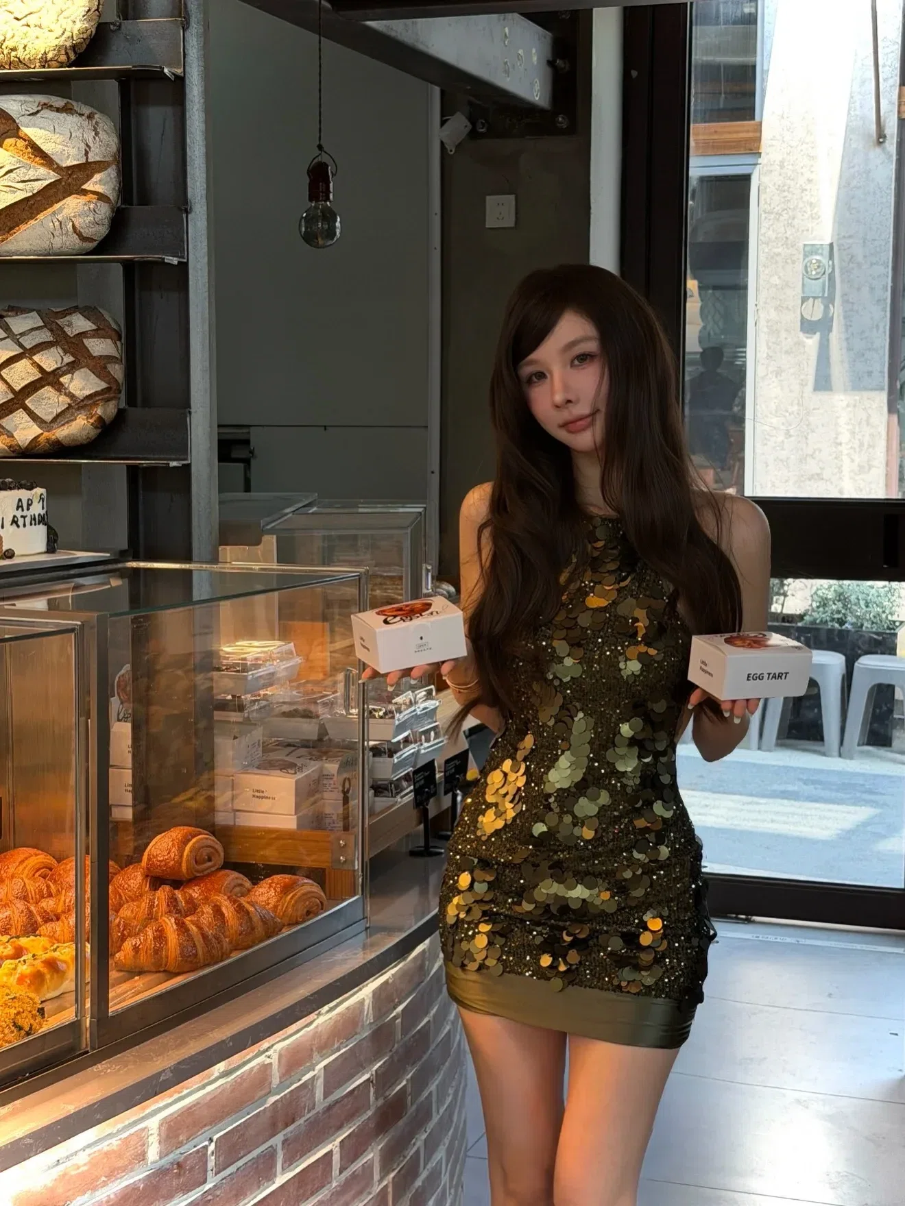 Đầm sequin xanh đen cao cấp DX0014 13