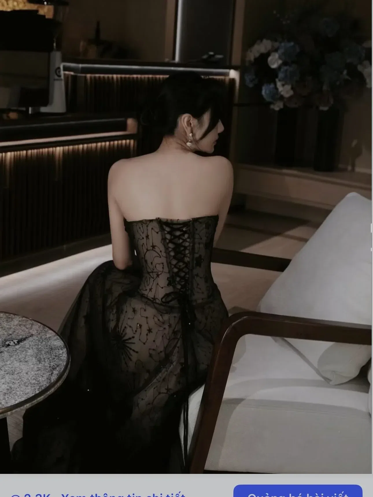 Chouchou ~ Size S Váy kim sa choàng ĐEN 9