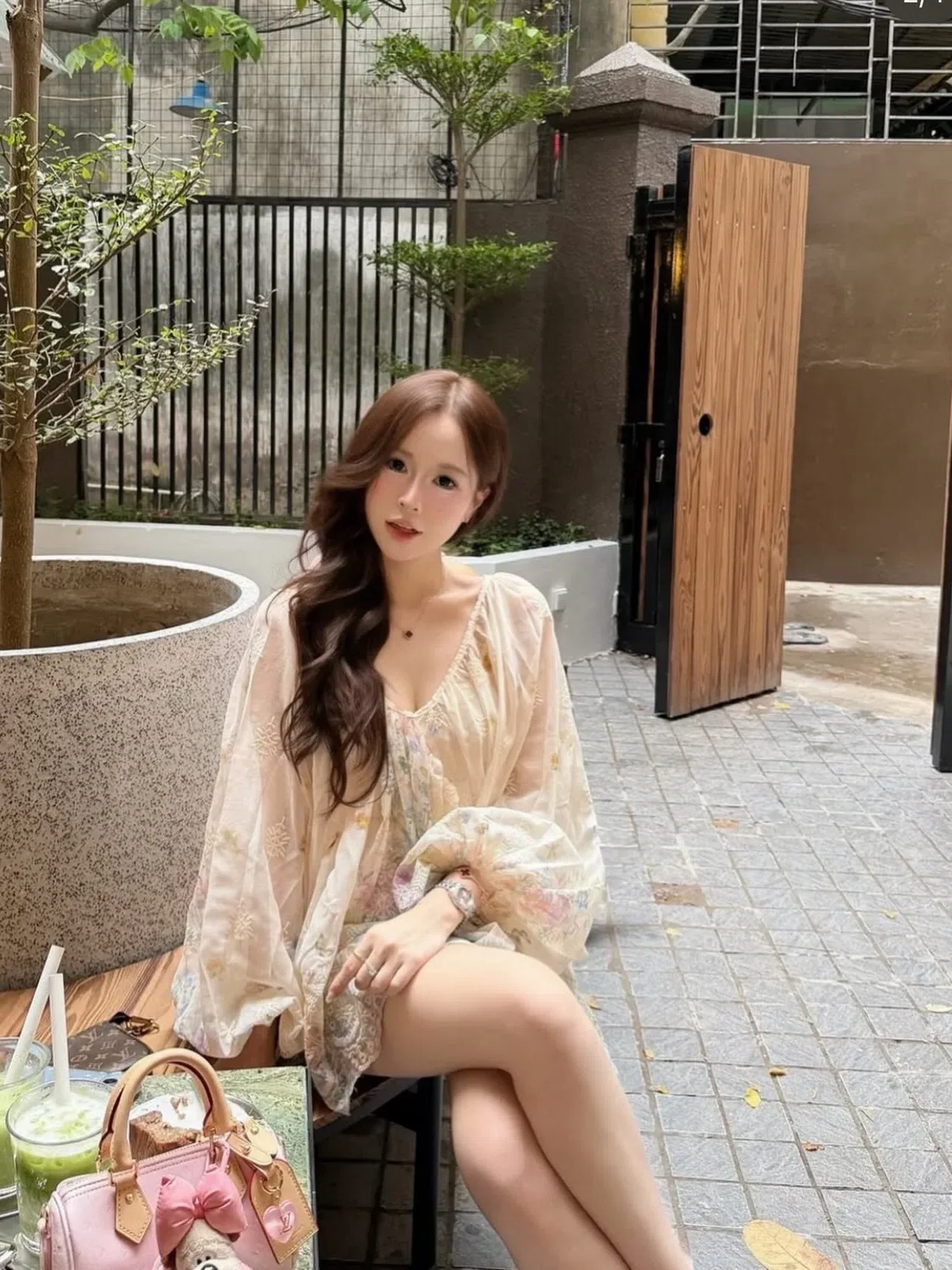 V648 Set hoa thêu bồng (áo x quần) ~ Freesize 2