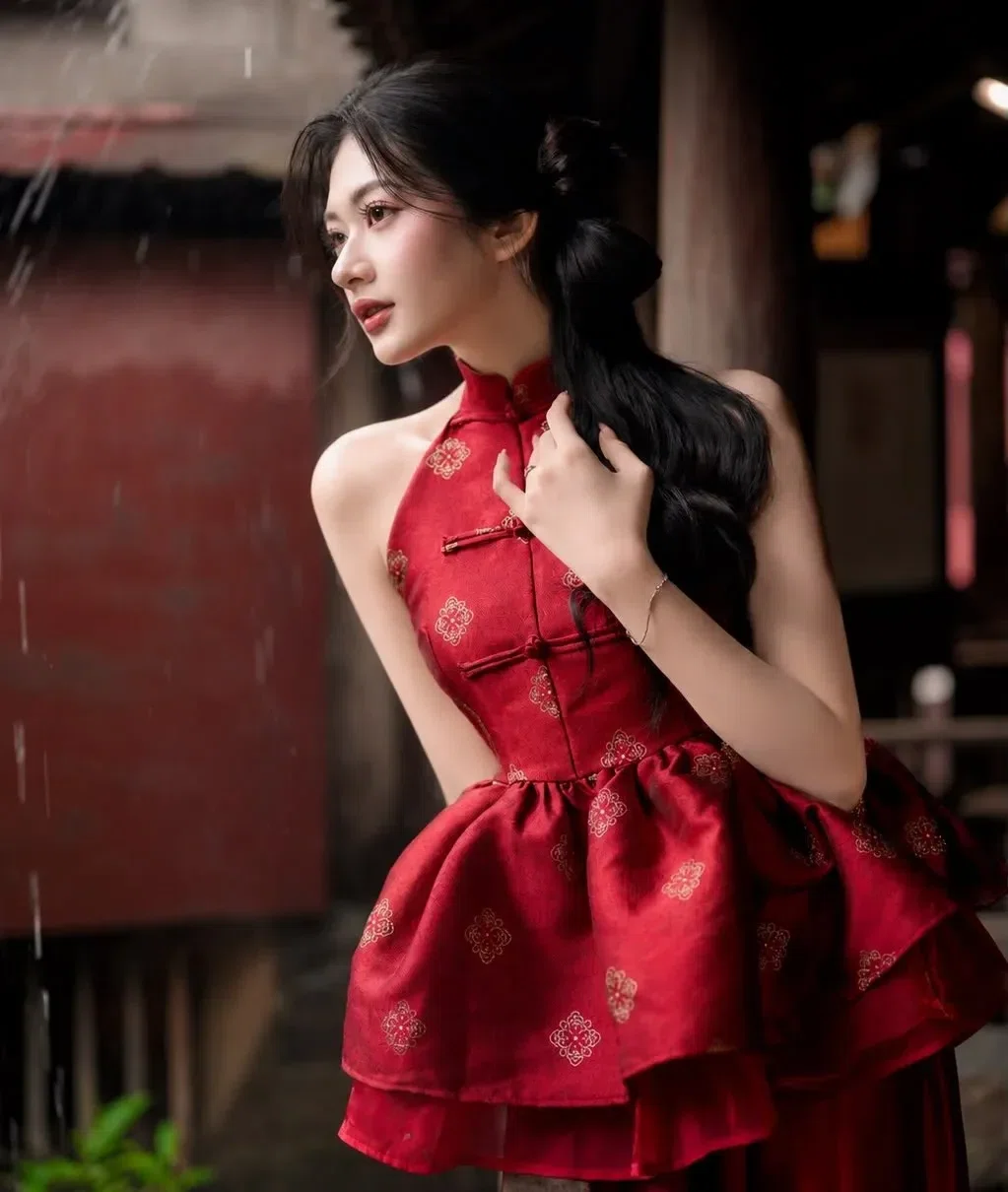 SET ÁO YẾM VẢI GẤM 4