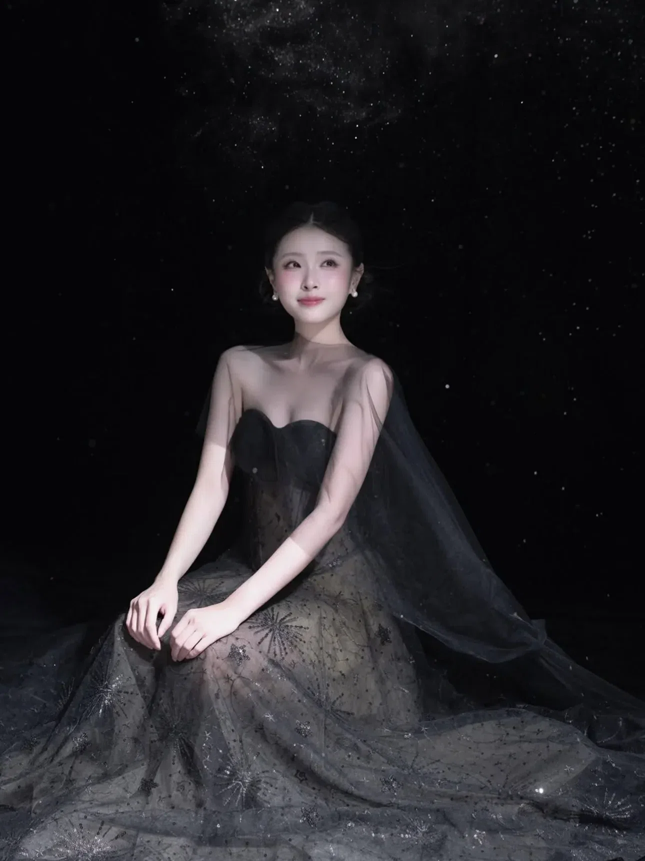 Chouchou ~ Size S Váy kim sa choàng ĐEN 5