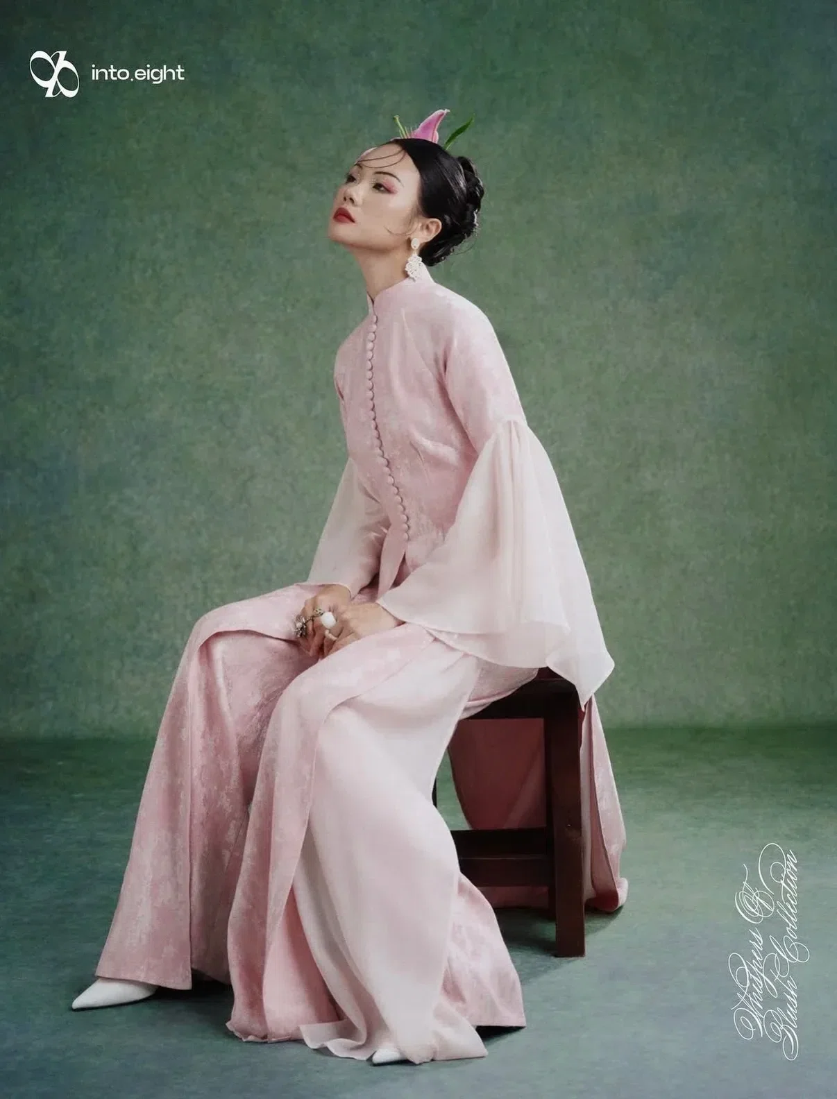 Áo dài Trâm + quần Mây - size M fit M, L 5