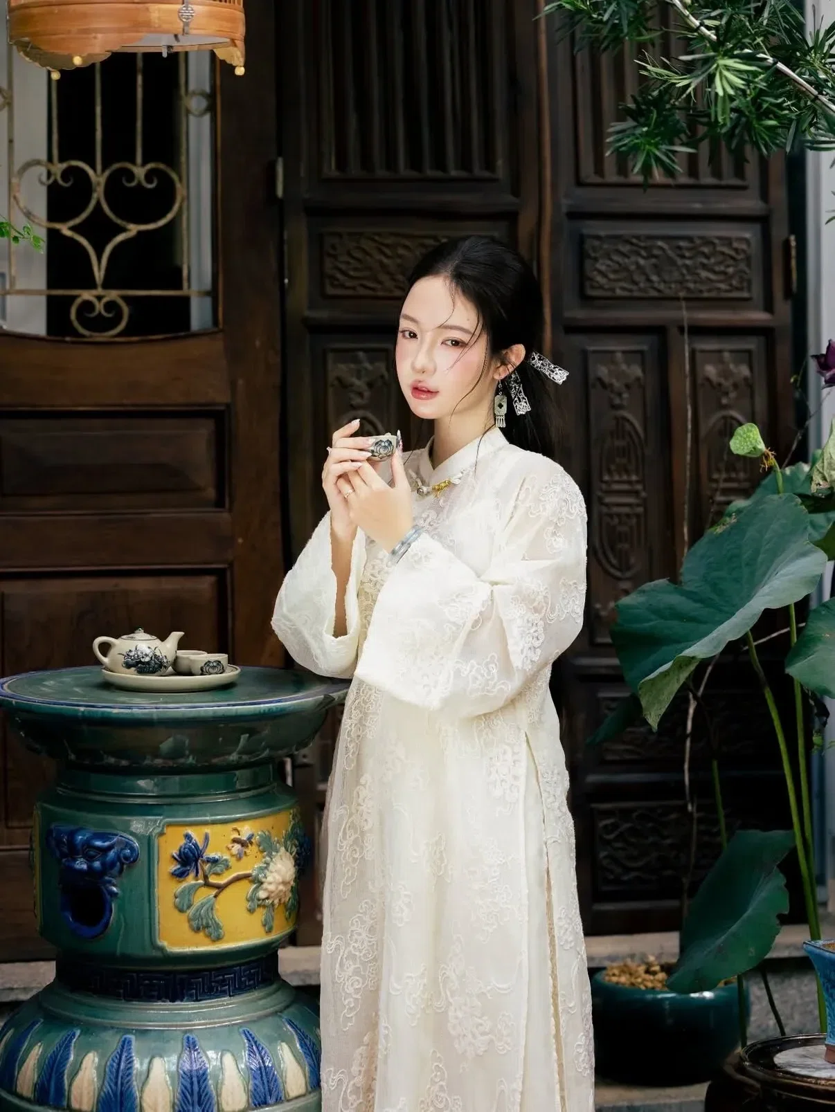 Áo dài Kiều Khổng - size L 6