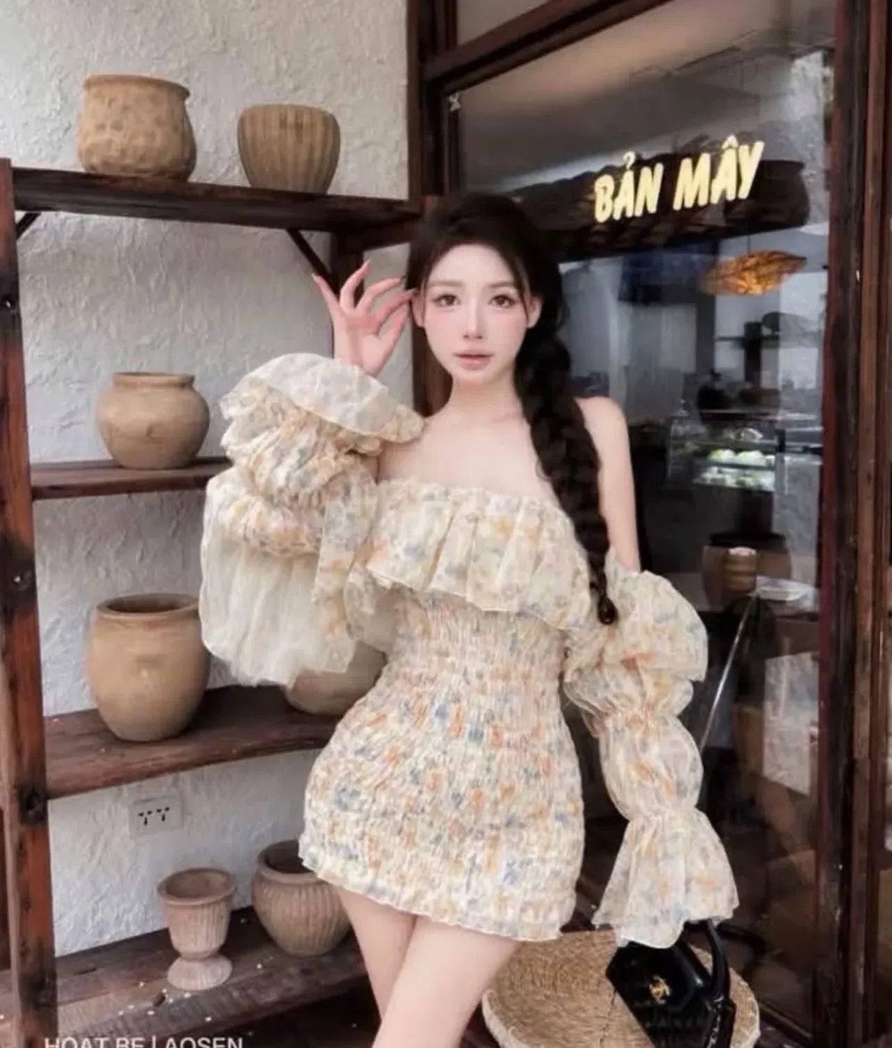 ĐẦM NHÚN BODY TRỄ VAI 3