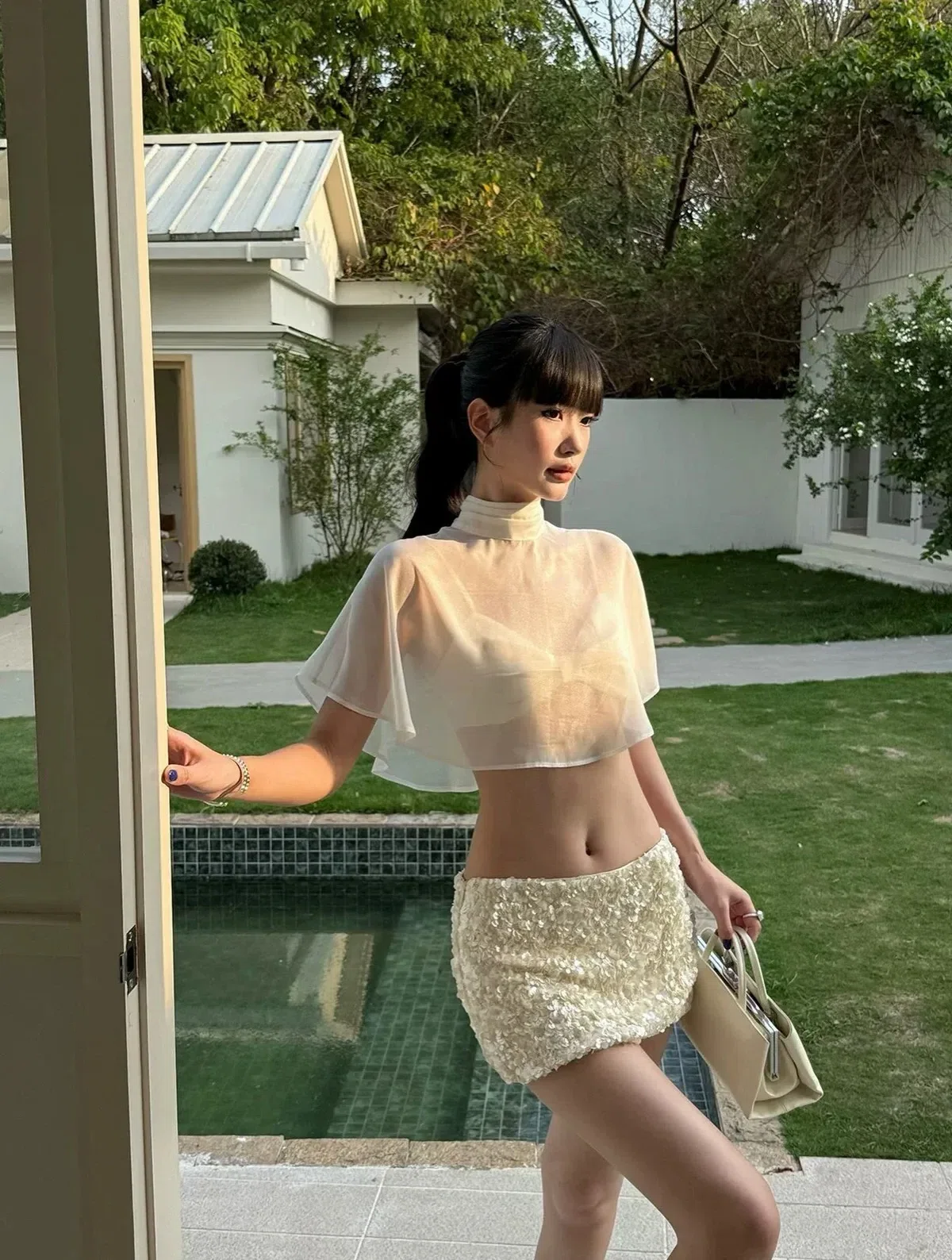 Váy sequin kèm cape SK0009 10