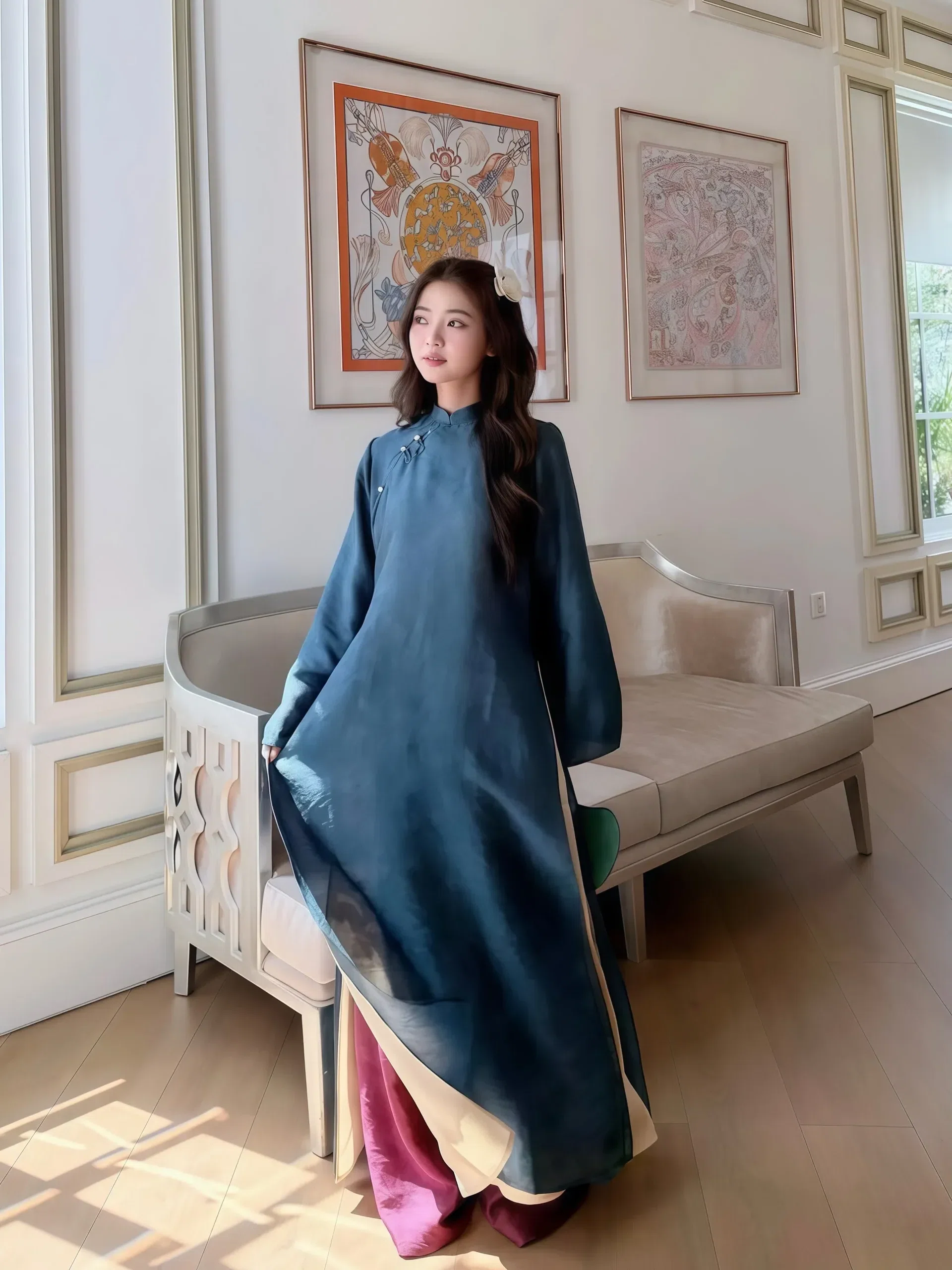 ÁO DÀI TẰM size M 1