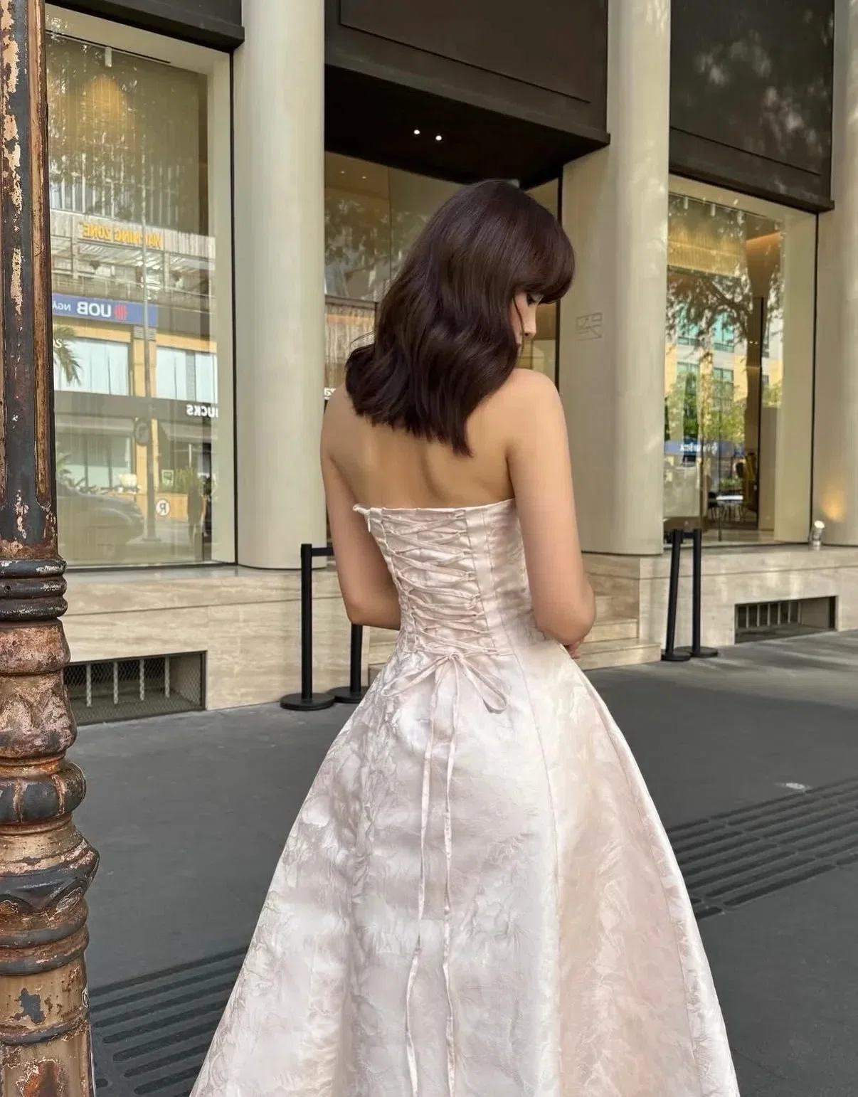 Váy Diana màu hồng - size L fit M, L 14