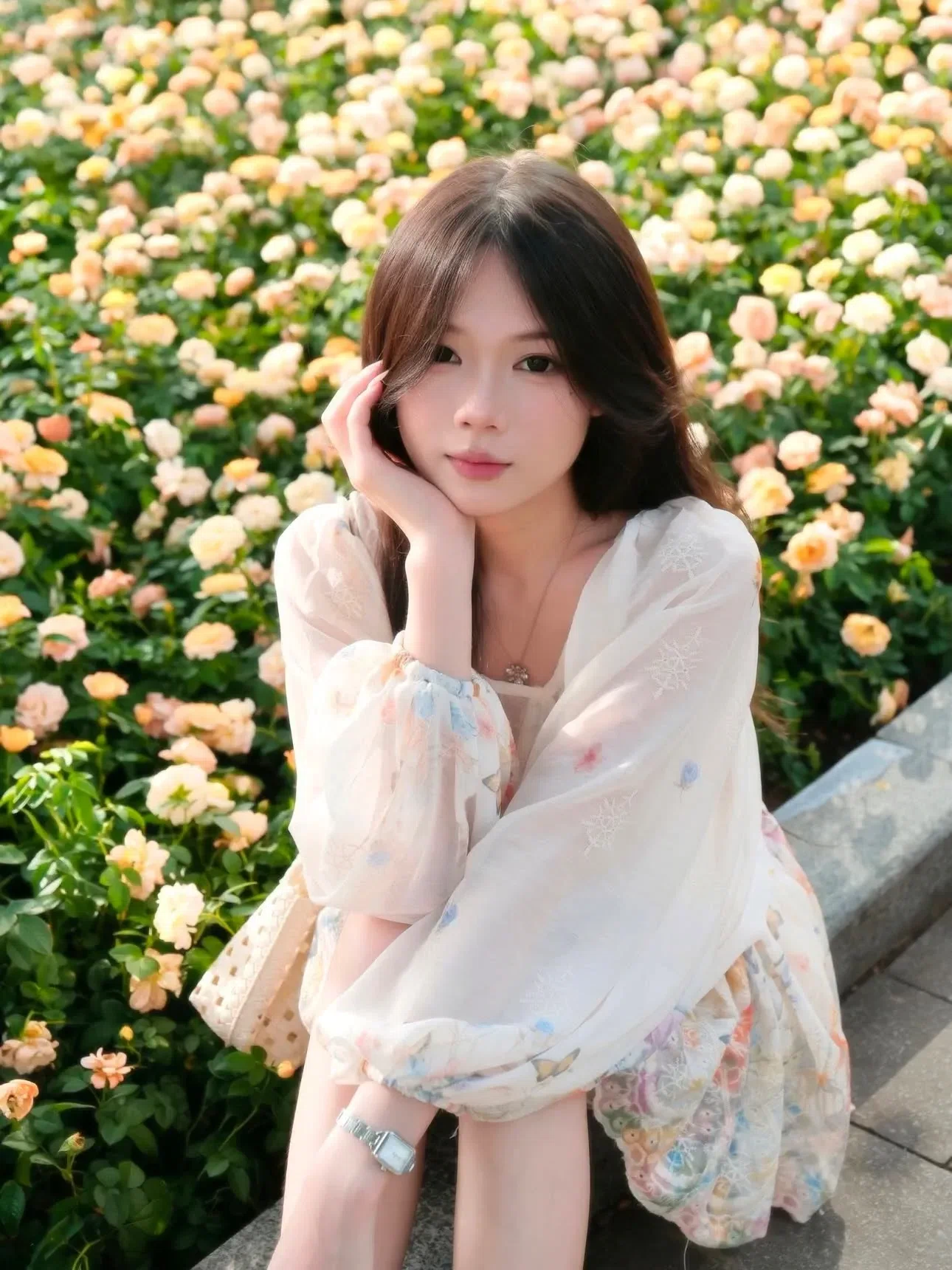 V648 Set hoa thêu bồng (áo x quần) size S (Form TO) 8