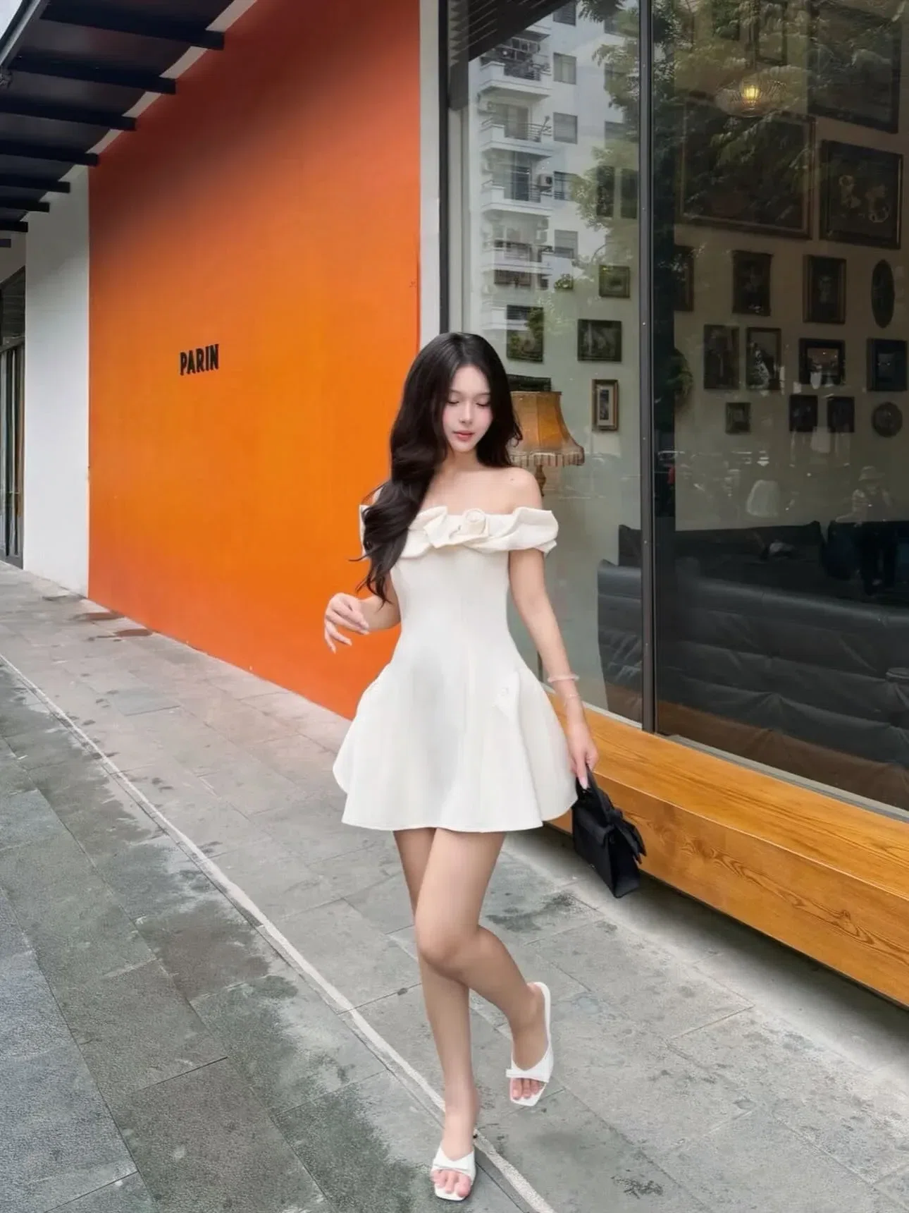 Those Studios V556 Elize Dress Đầm trễ vai xếp nhún Those 6