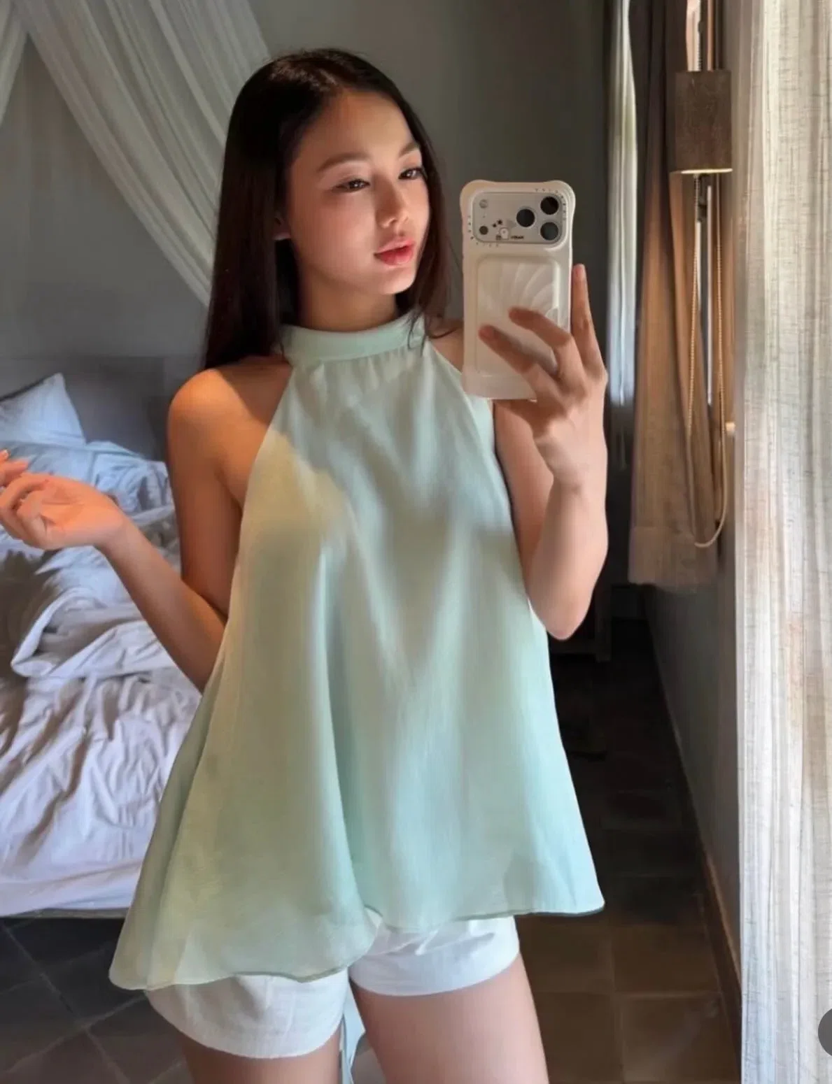 Áo yến xanh tiffany Size S 8