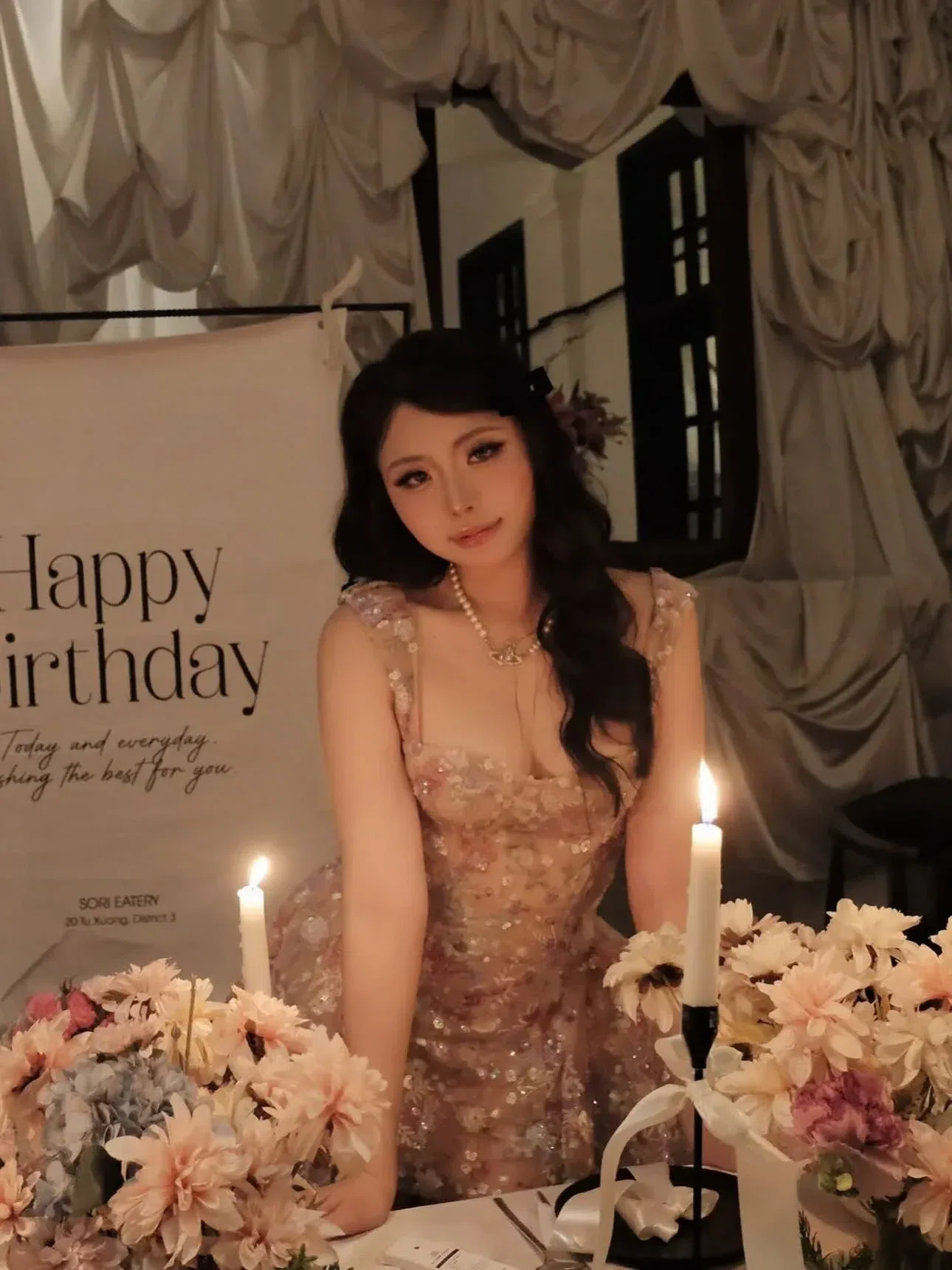 Thảobibi @thao_bibii V577 Đầm hoa kim sa 3