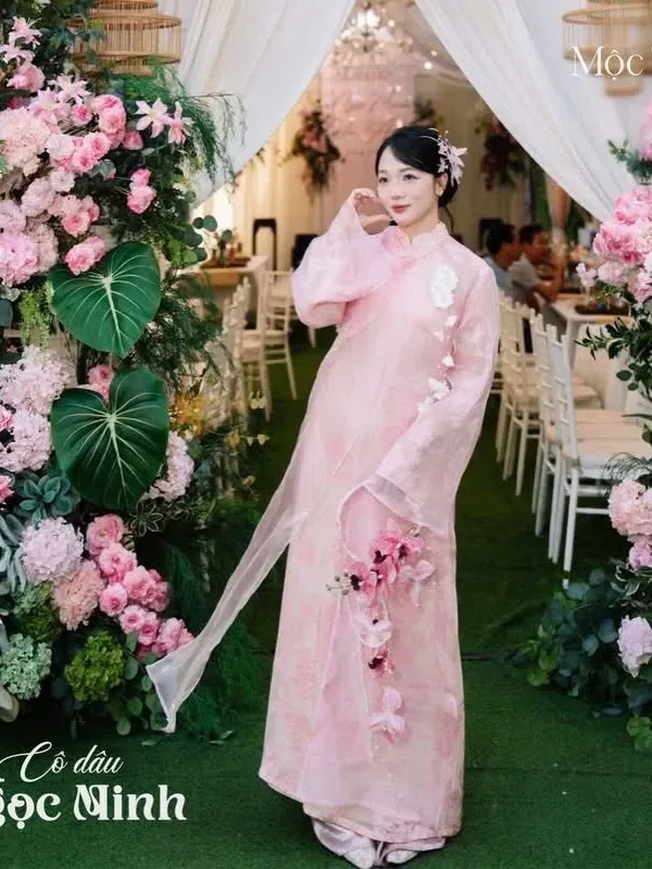 Áo dài Vũ Hoa Phấn - size L fit M L XL 6