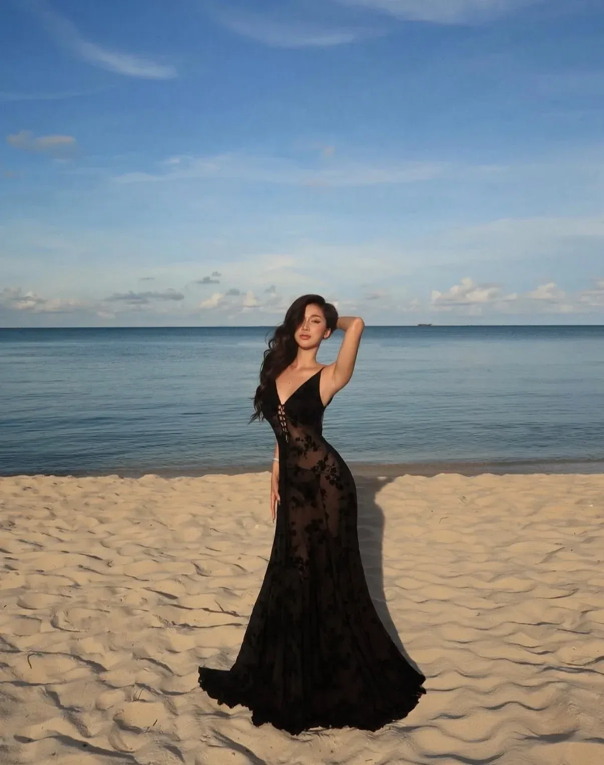 Black Swan 🦢 Black Rosie Dress - size M co giãn fit M, L 6