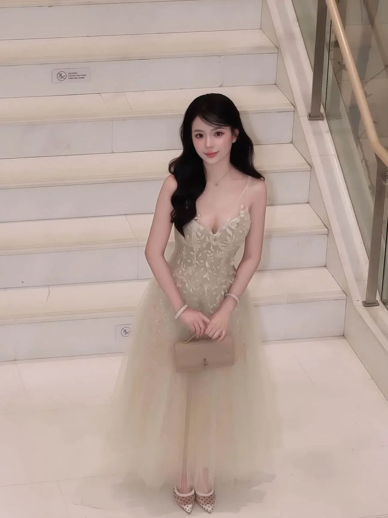V548 Đầm 2s ren lá CHOUCHOU 3