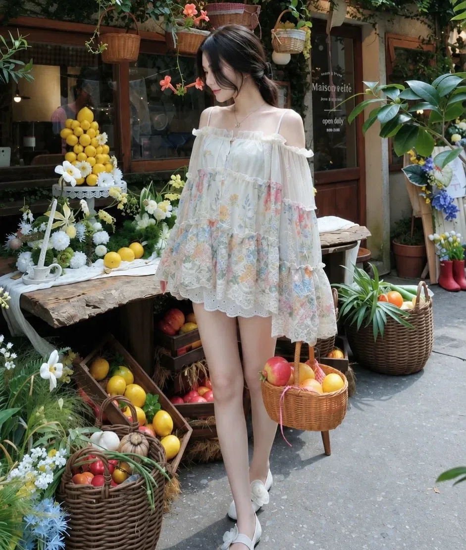 VÁY BABYDOLL REN 2S HOA NỔI 3