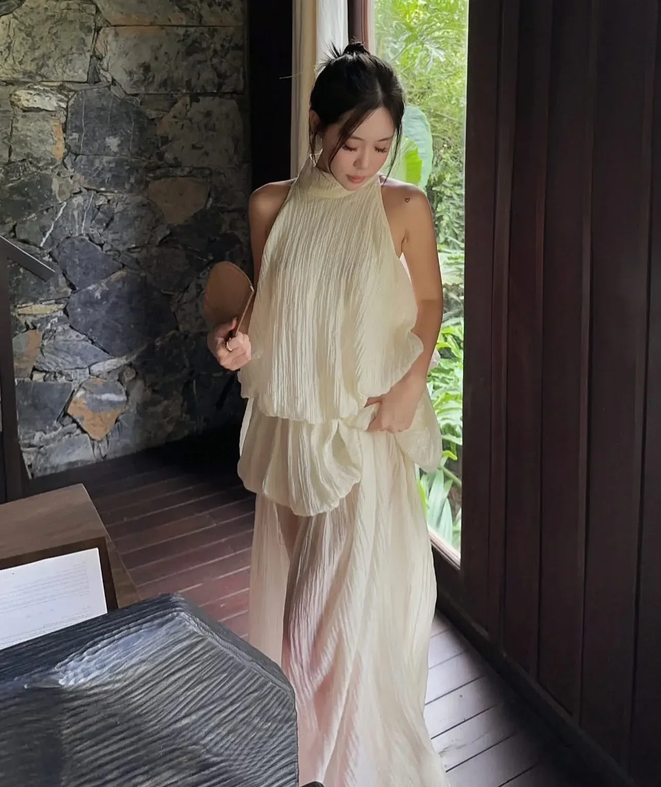 Đầm Bích kem - size L (ngực 88-92) 2