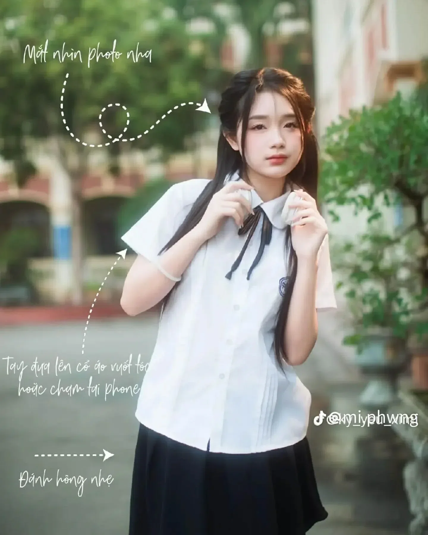 Áo sơ mi kỉ íu kèm nơ cài áo/nơ thắt dây/cà vạt đỏ 3