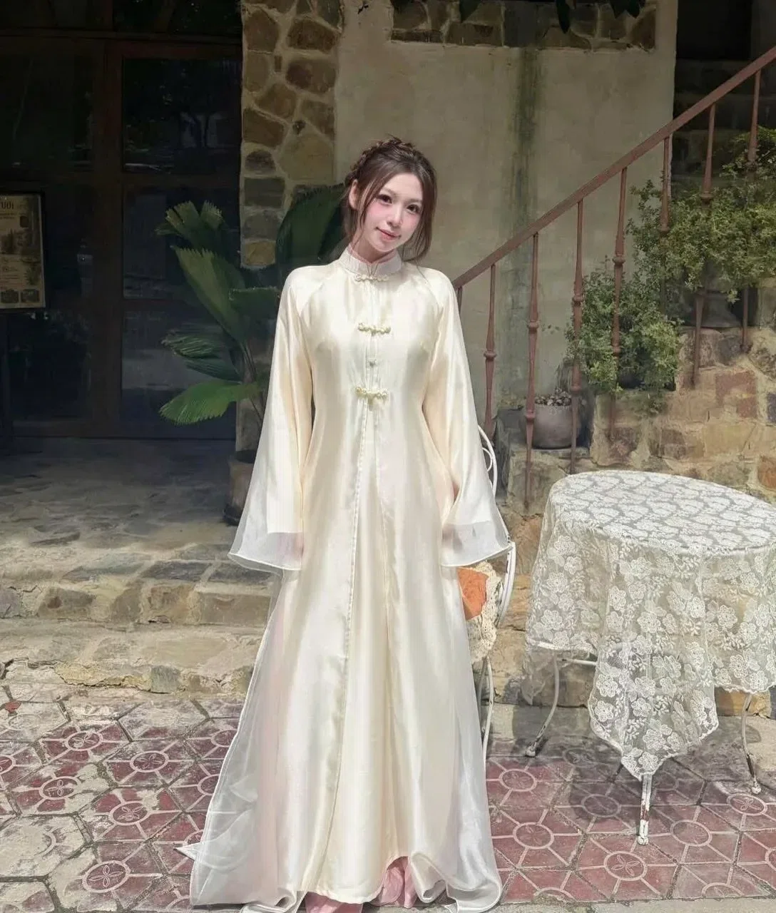 Áo dài thiên nhiên 5 tã 3